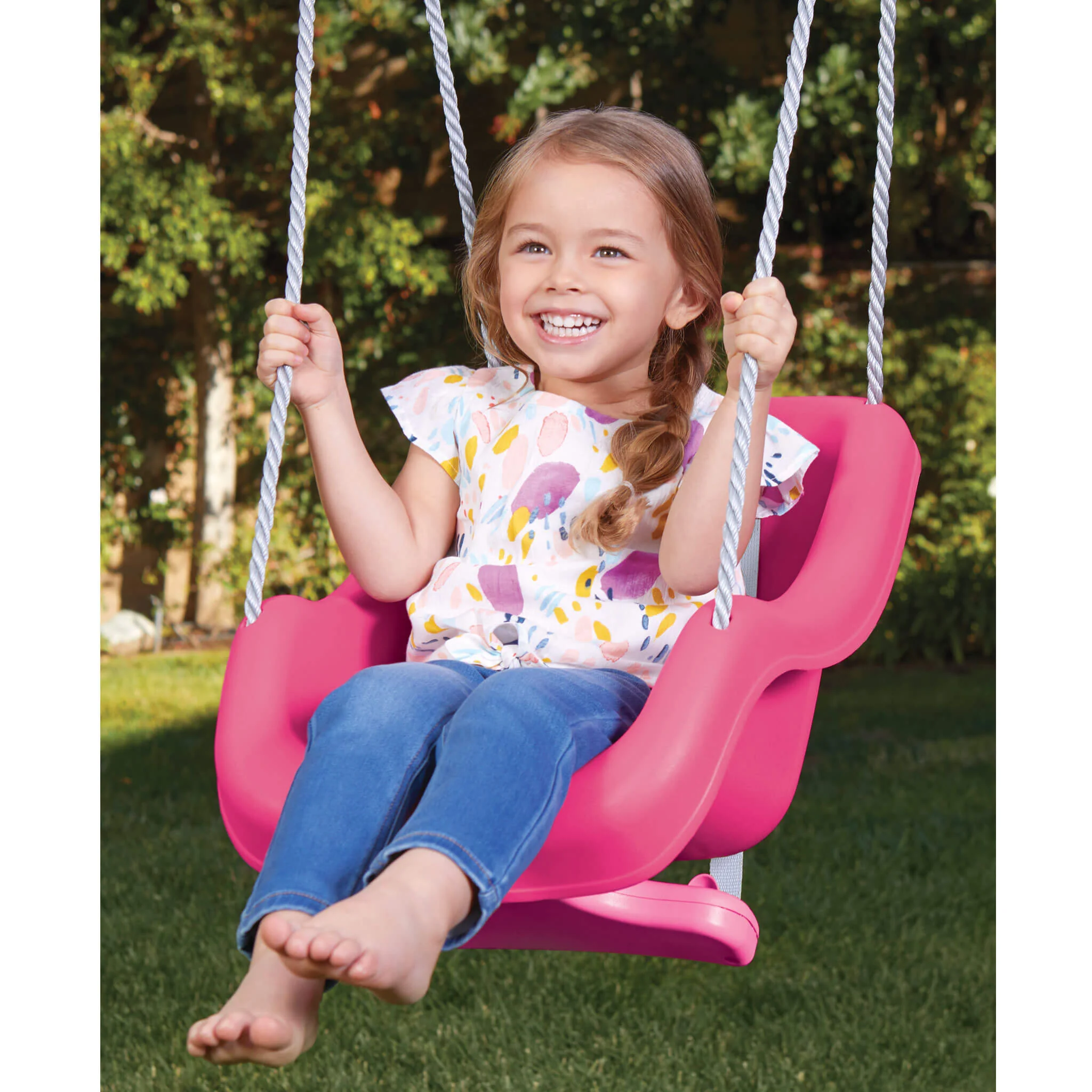 Little Tikes 2-in-1 Snug 'n Secure Swing - Magenta - Image 4