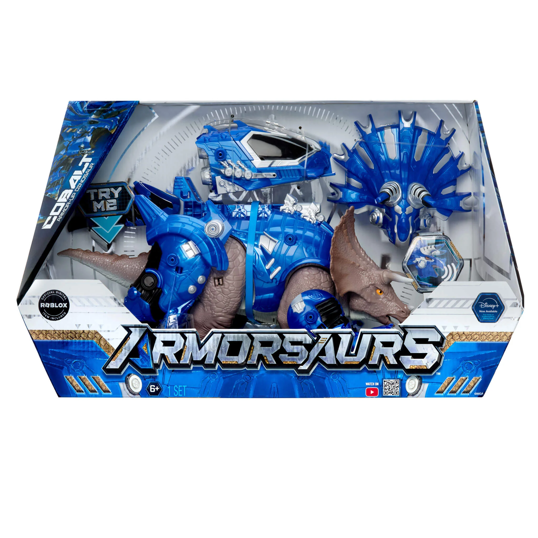 Armorsaurs Armor-Up Triceratops Dinosaur Cobalt Toy Figure - Image 10