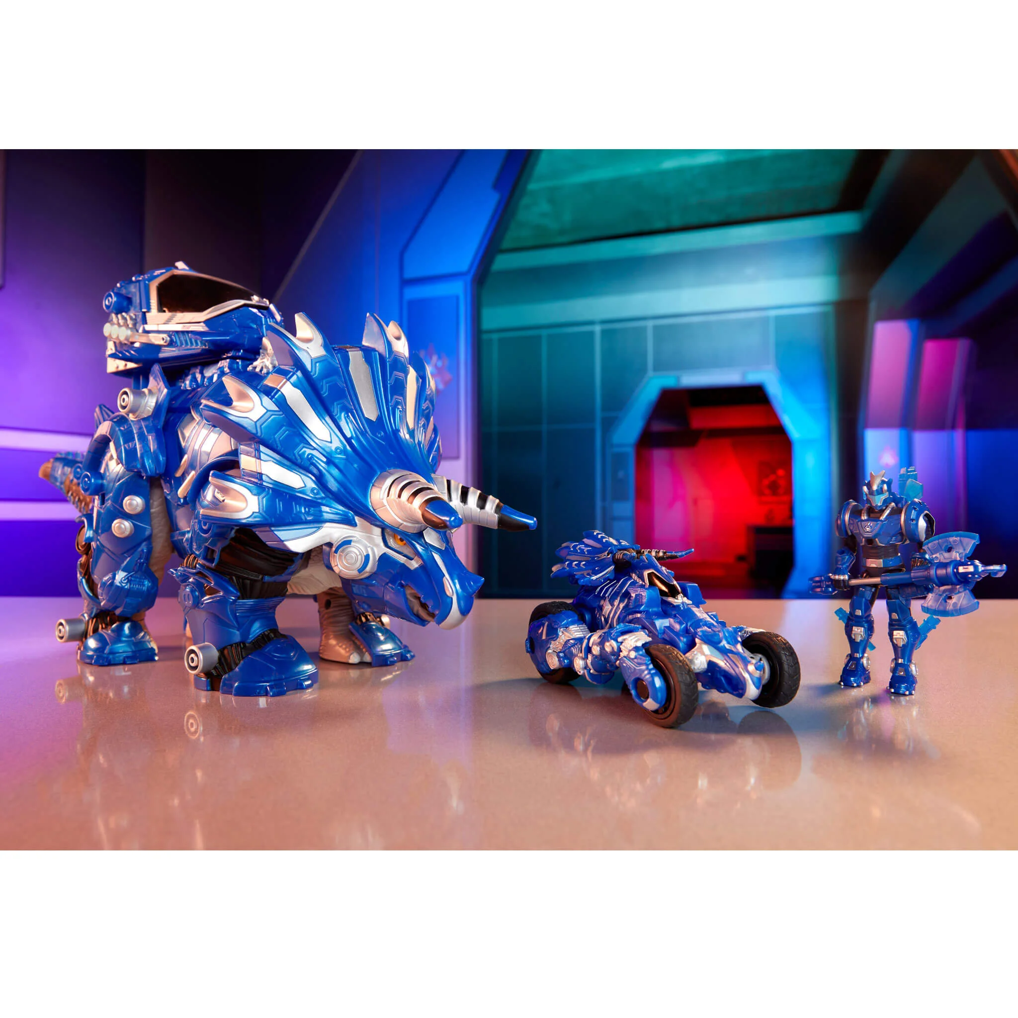 Armorsaurs Armor-Up Triceratops Dinosaur Cobalt Toy Figure - Image 9
