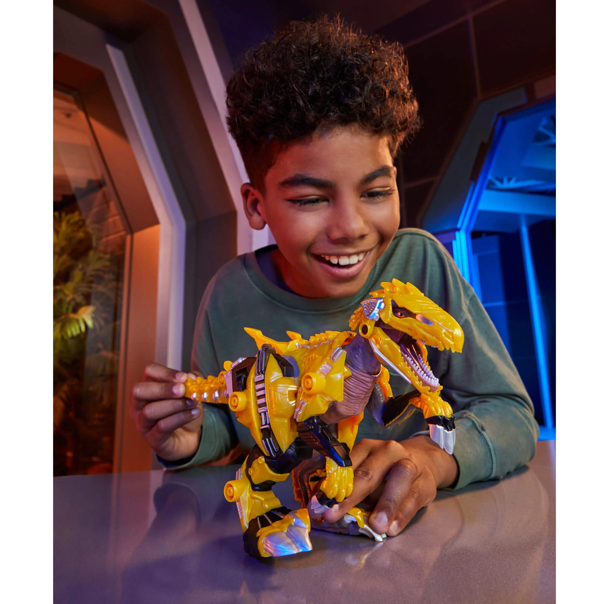 Armorsaurs Armor-Up Yellow Raptor Dinosaur Blaze Toy Figure - Image 3