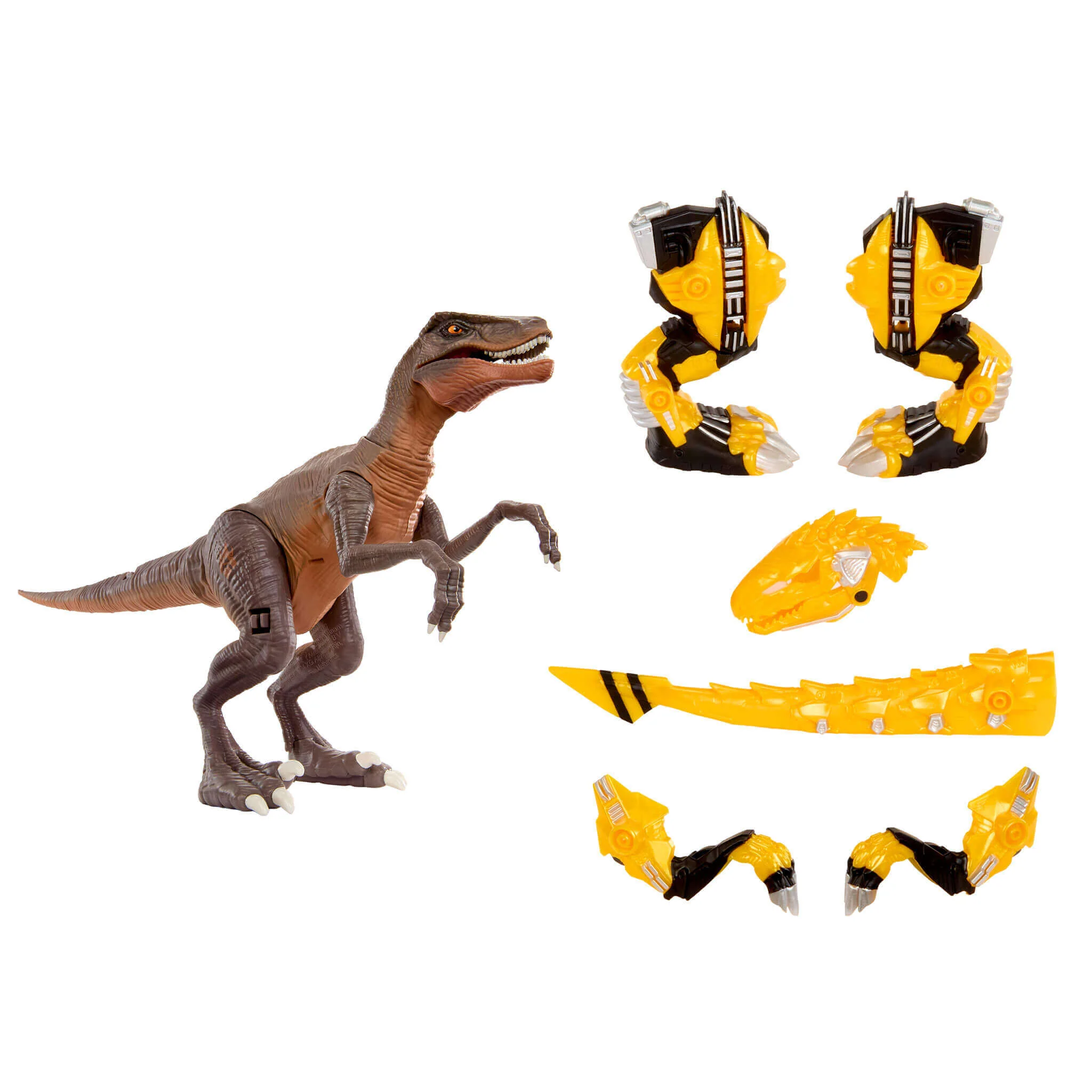 Armorsaurs Armor-Up Yellow Raptor Dinosaur Blaze Toy Figure - Image 6