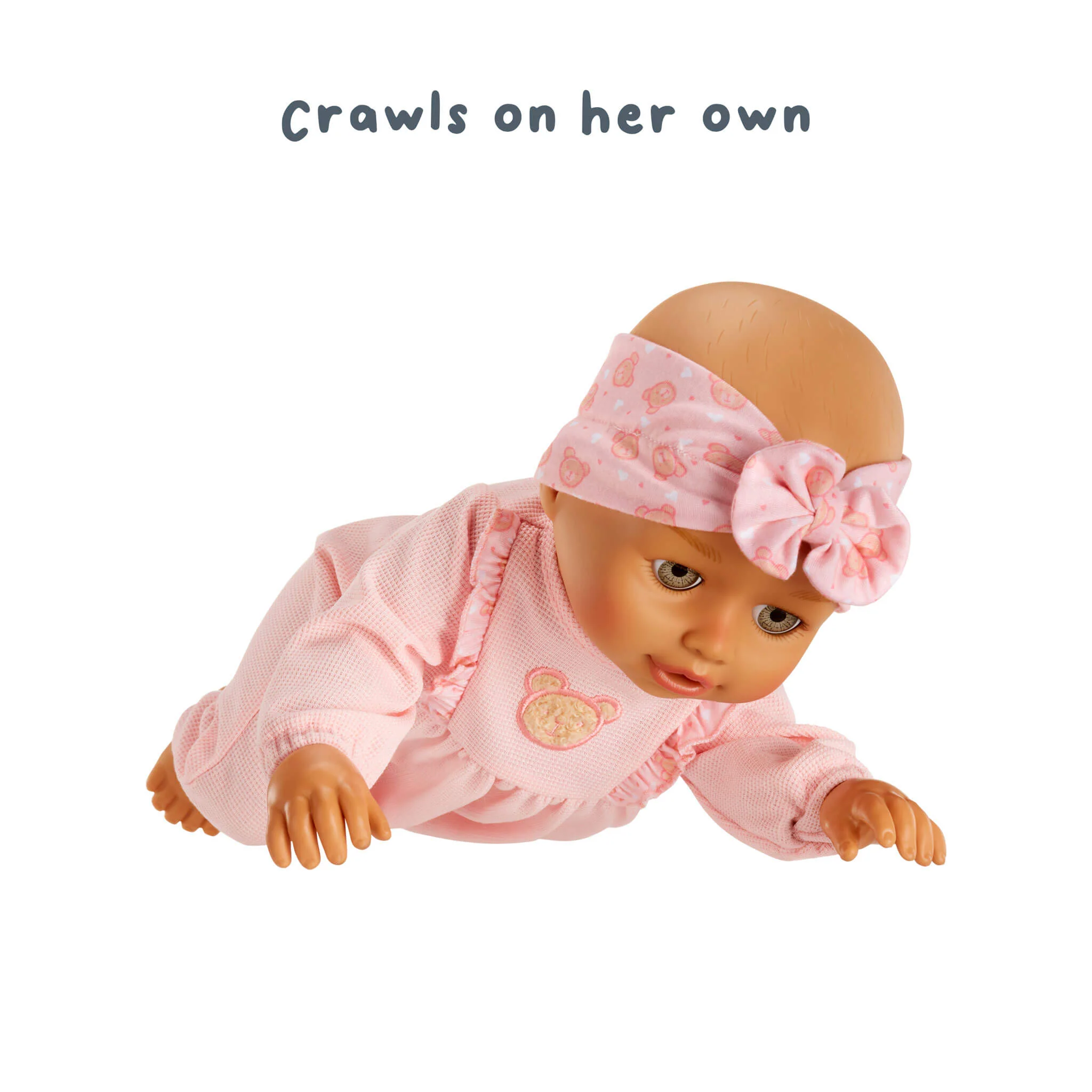 BABY born Learn to Walk Baby Doll Olivia with Gray-Green Eyes and Realistic Features - Image 3