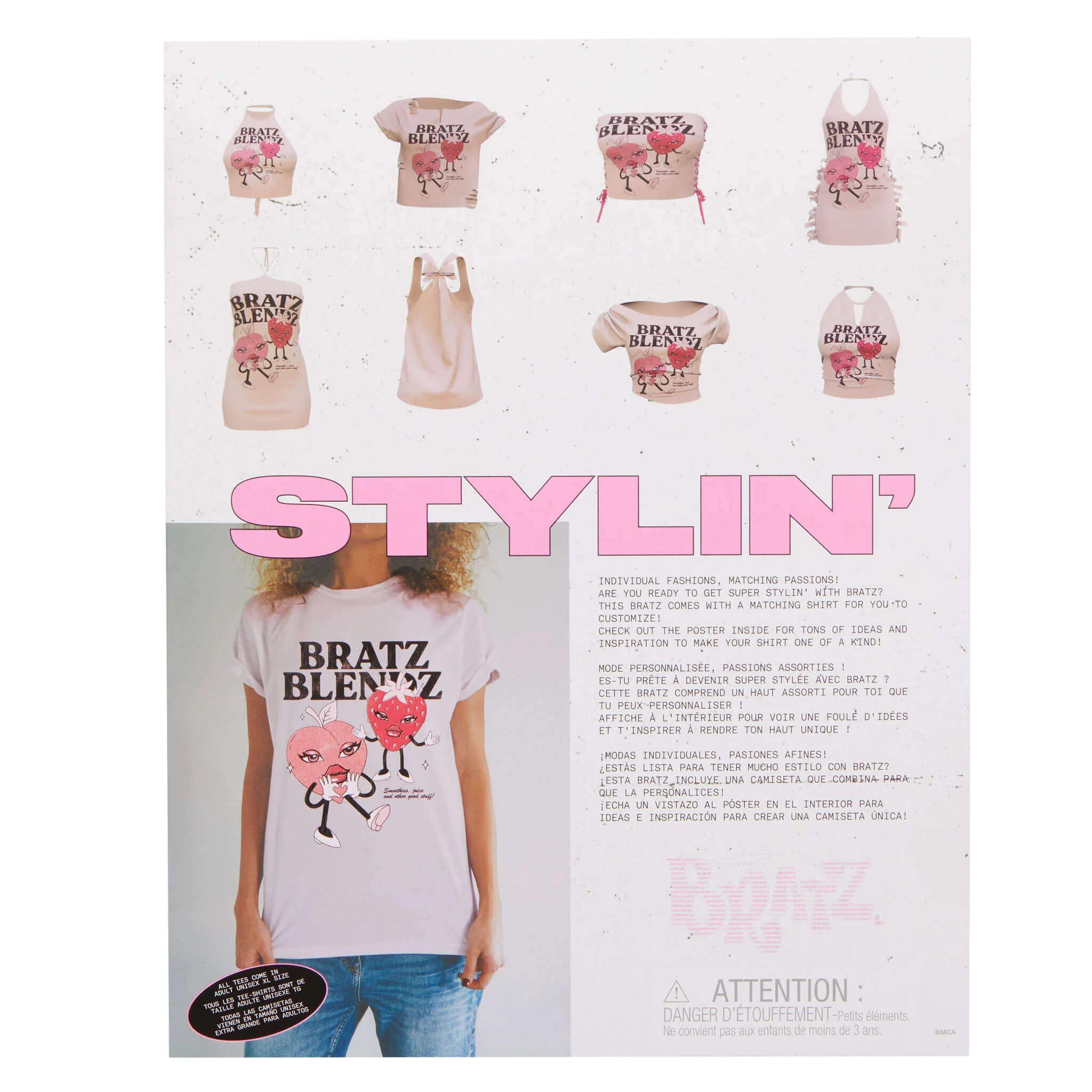 Bratz Stylin' Cloe Fashion Doll with Customizable T-Shirt for You and Accessories - Image 8