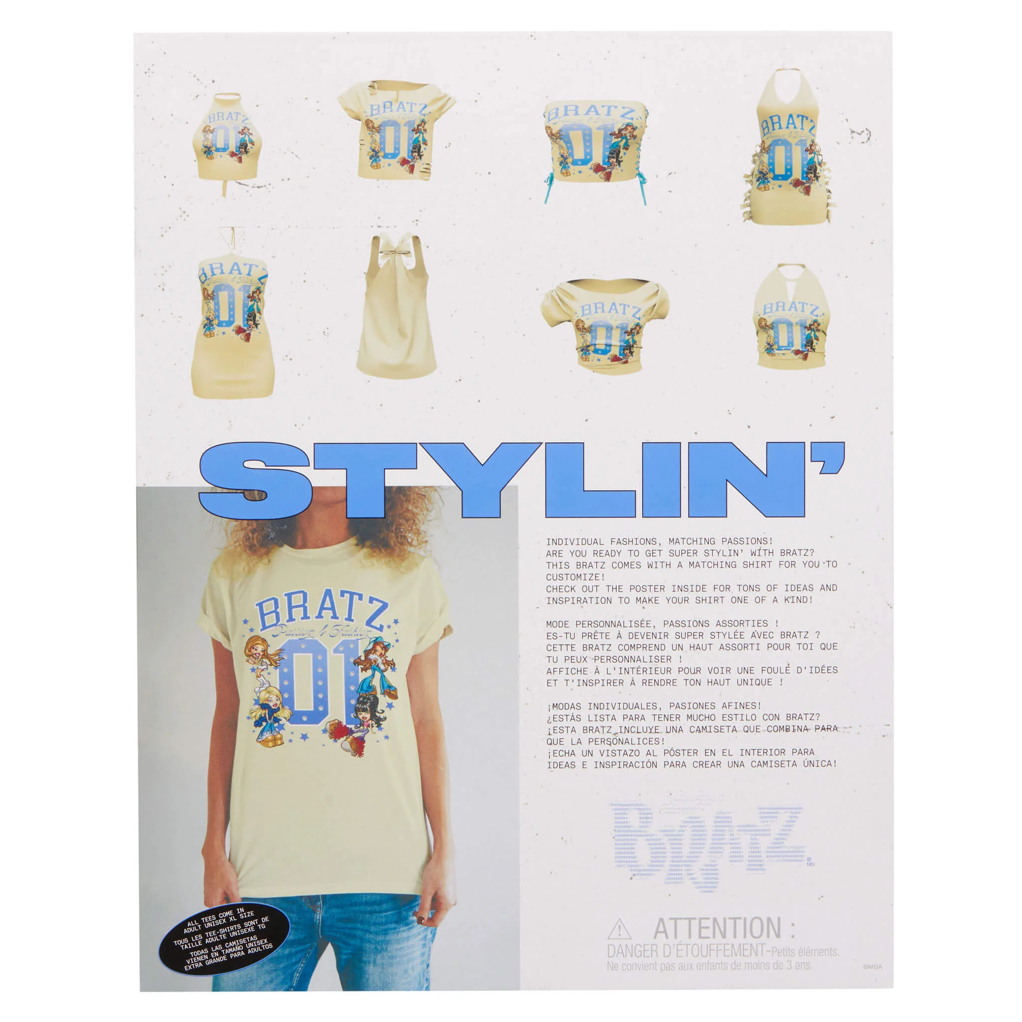 Bratz Stylin' Sasha Fashion Doll with Customizable T-Shirt for You and Accessories - Image 8