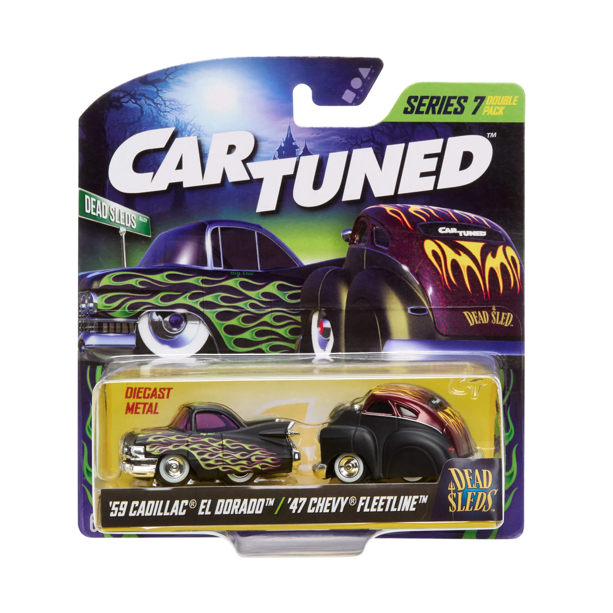 CarTuned 2-Pack Series 7- Dead Sleds, 1959 Cadillac El Dorado, 1947 Chevy Fleetline - Image 6