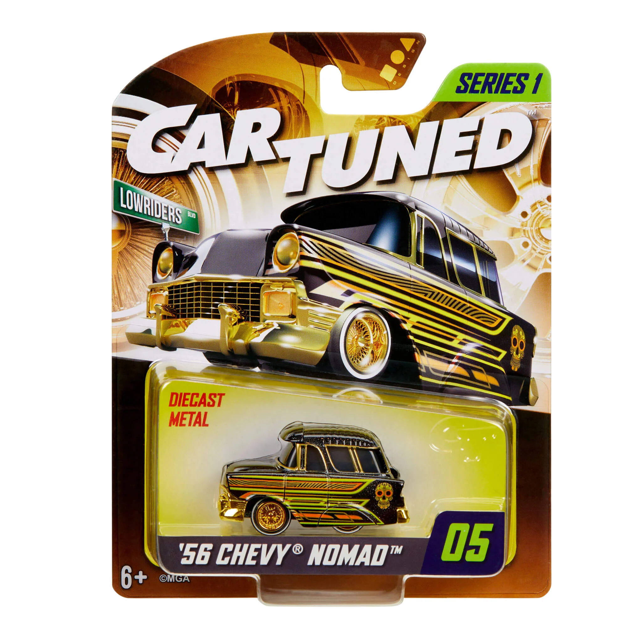 CarTuned Series 1 - 1956 Chevy Nomad (Lowrider) - Black Diecast Vehicle - Image 5