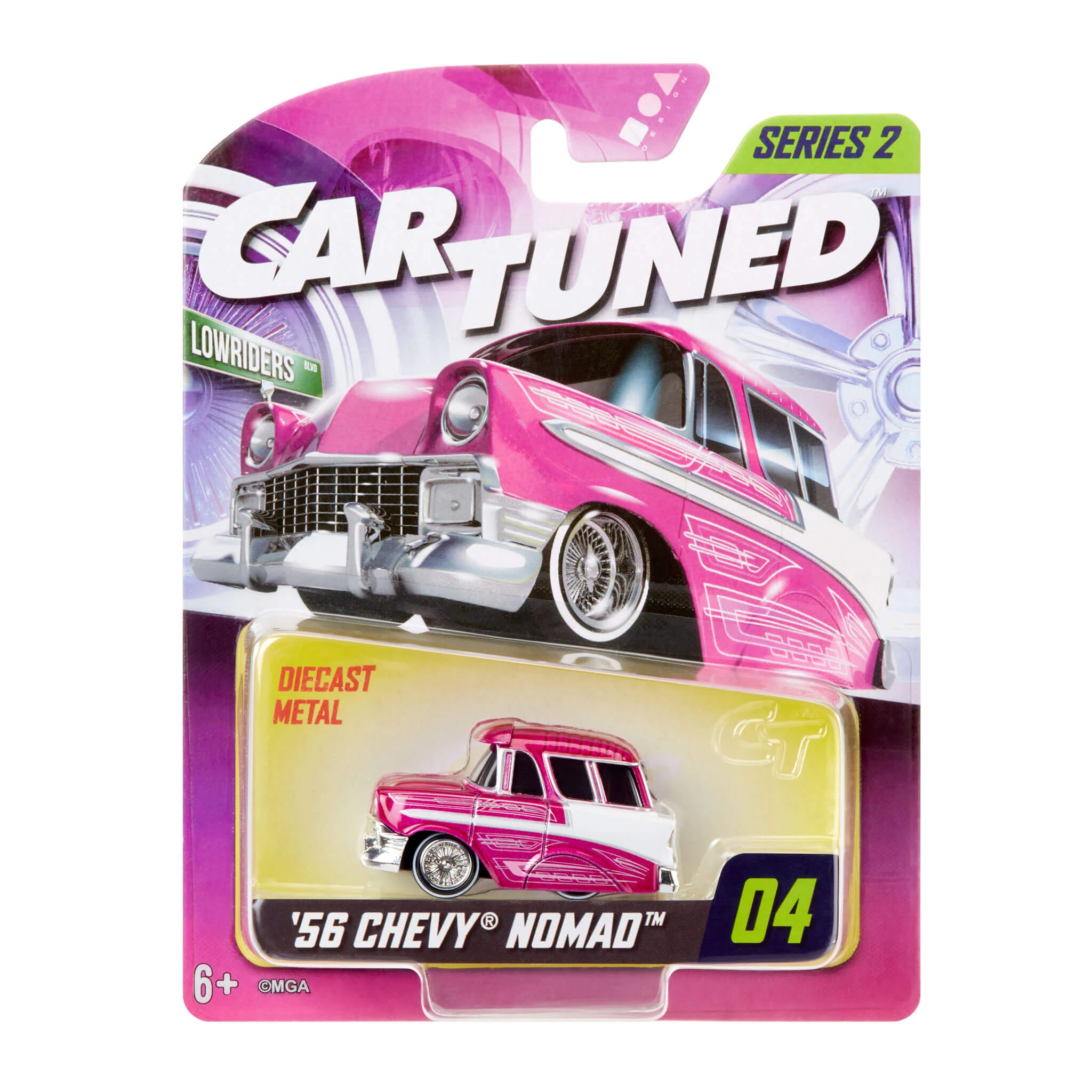 CarTuned Series 2 - 1956 Chevy Nomad (Kandy Pink) Diecast Vehicle - Image 5