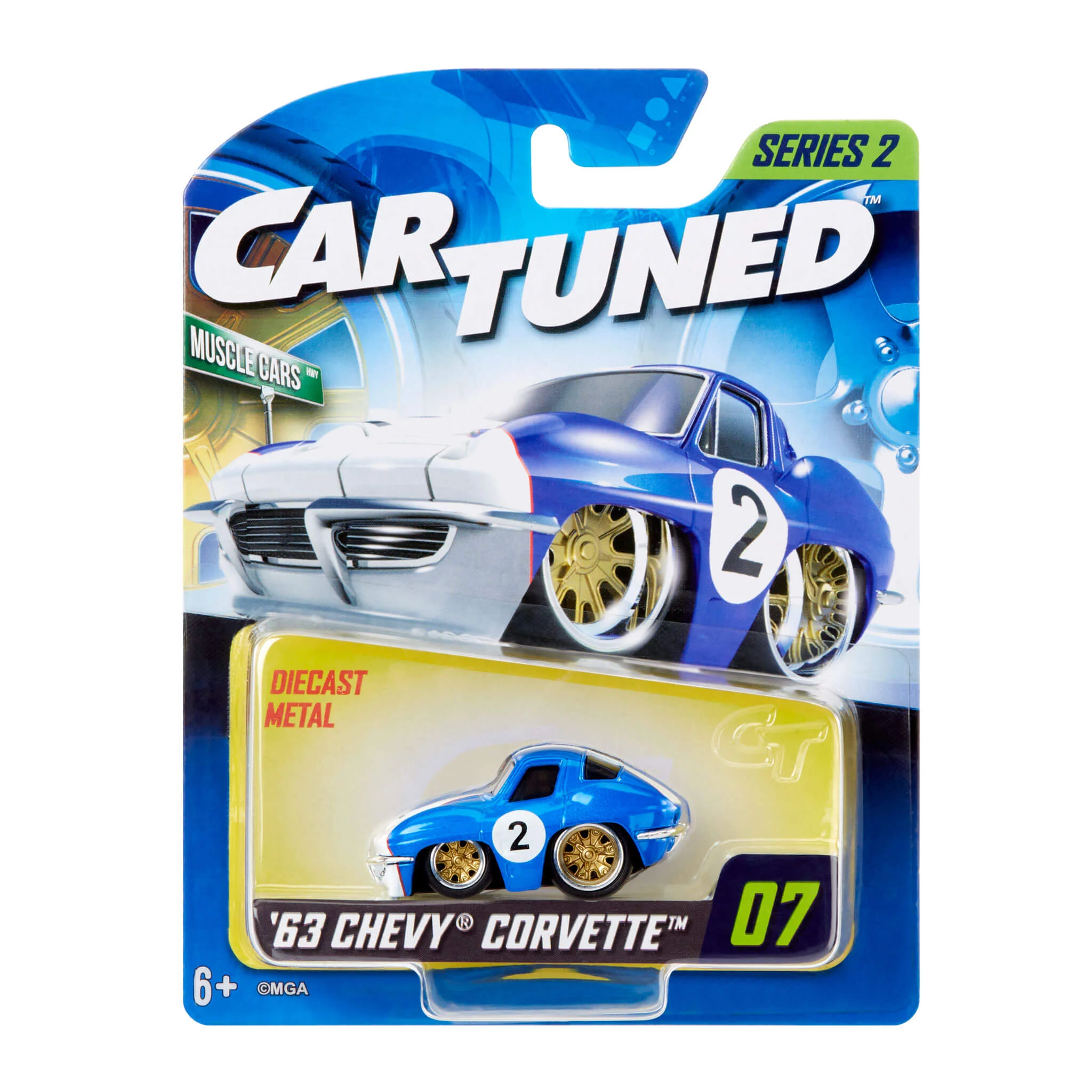 CarTuned Series 2 - 1963 Chevy Corvette (Race) Diecast Vehicle - Image 5