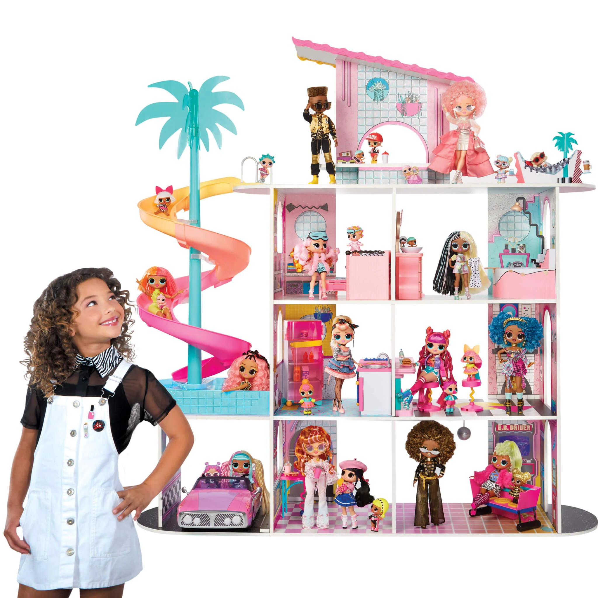 LOL Surprise OMG Fashion House Playset - Real Wood Doll House with 85+ Surprises - Image 3