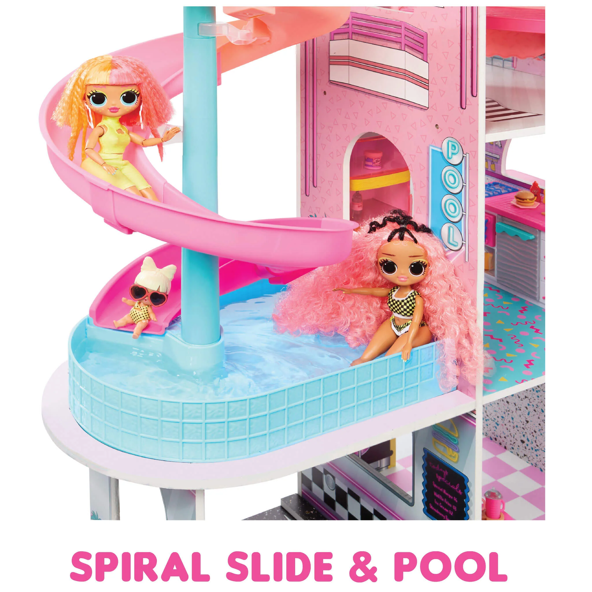 LOL Surprise OMG Fashion House Playset - Real Wood Doll House with 85+ Surprises - Image 4