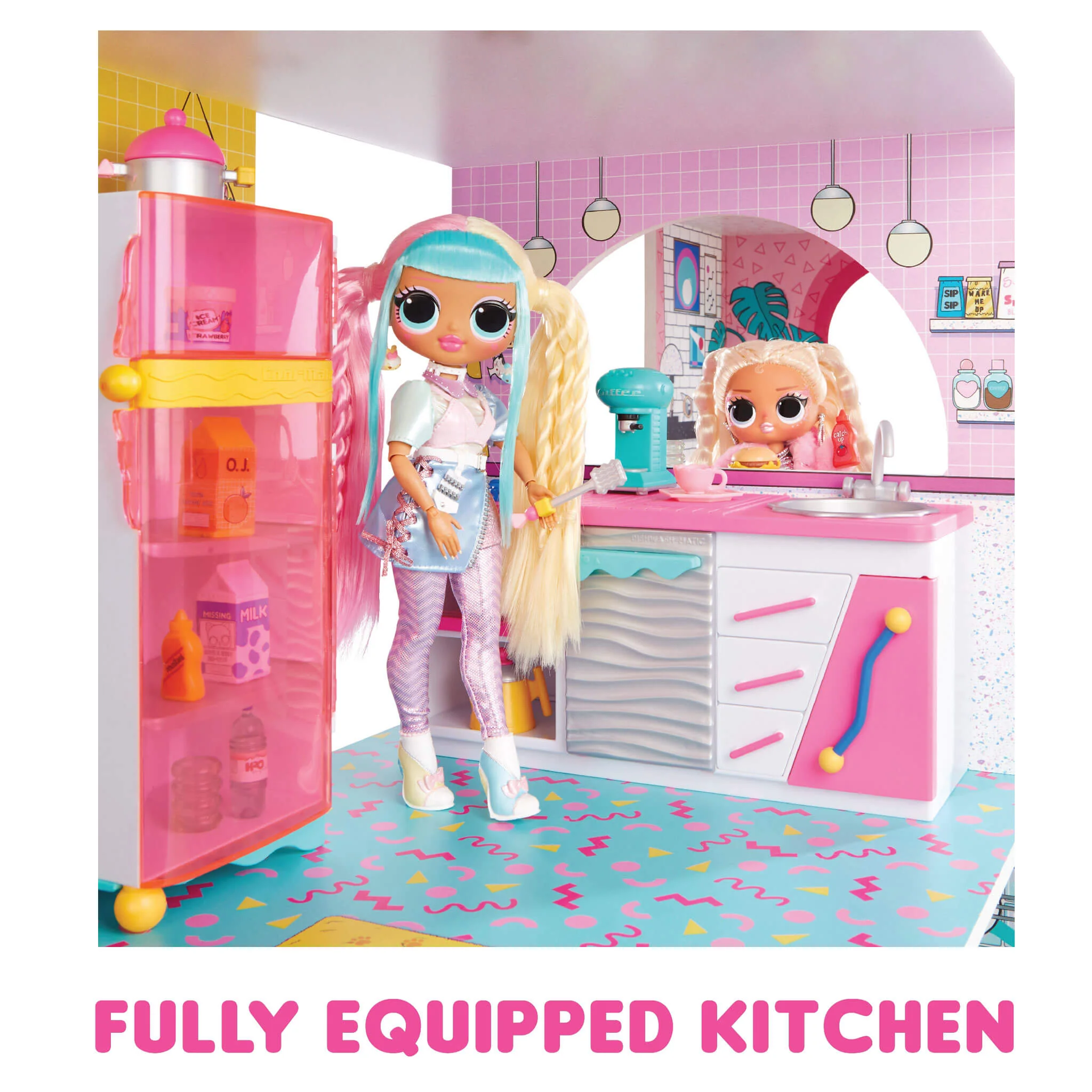 LOL Surprise OMG Fashion House Playset - Real Wood Doll House with 85+ Surprises - Image 5