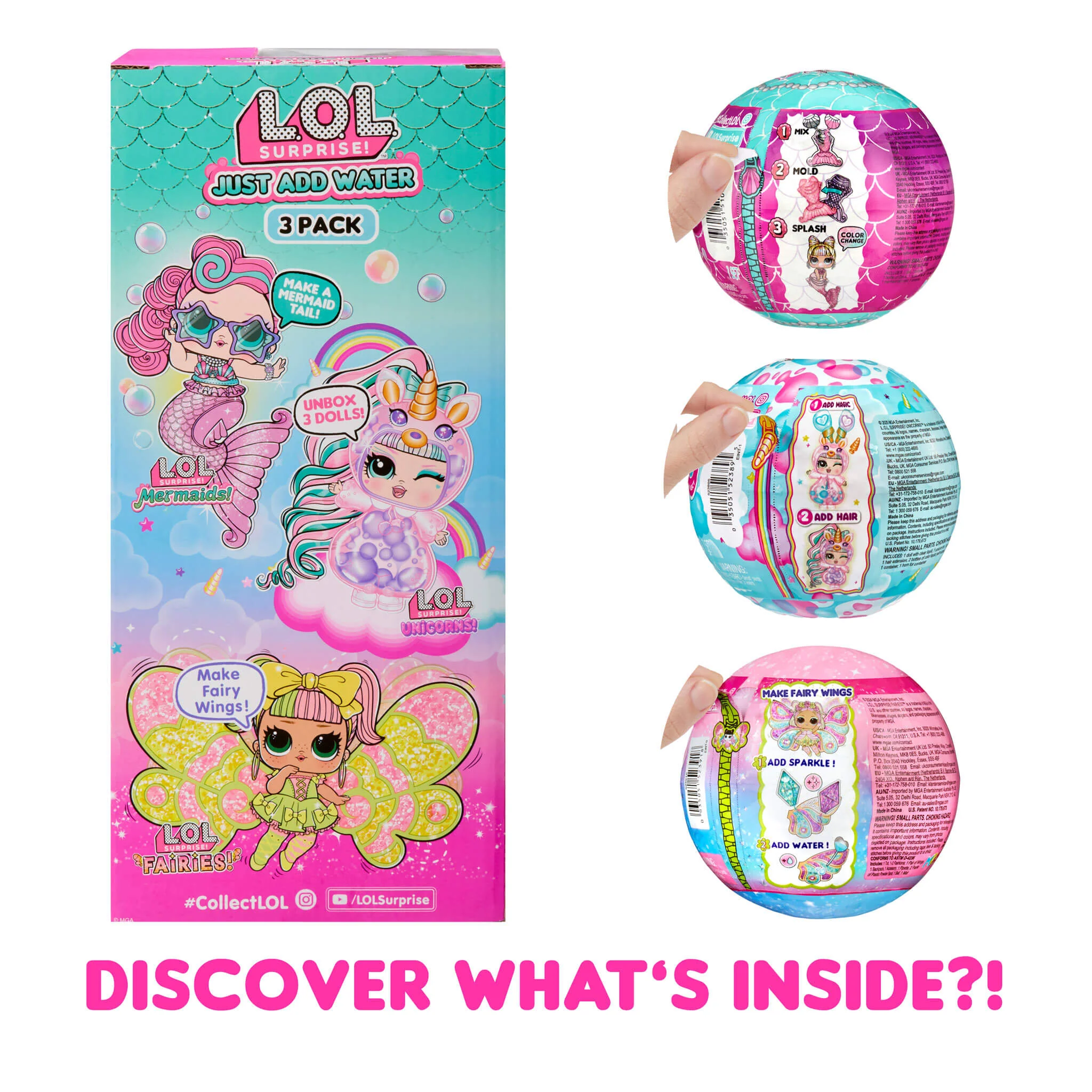 LOL Surprise Tots Just Add Water 3-Pack with 3 Make-Your-Own Fantasy Dolls - Image 7