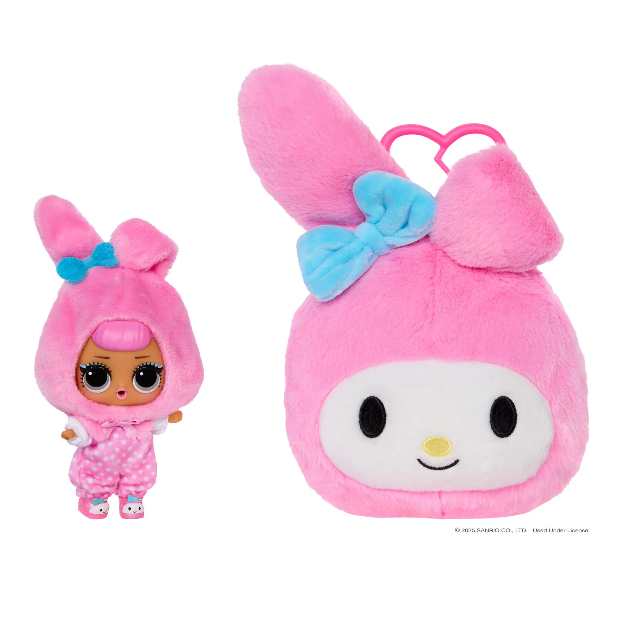 LOL Surprise Loves Hello Kitty™ Reversible Plush Surprise with Matching LOL Tot and Keychain - Image 3