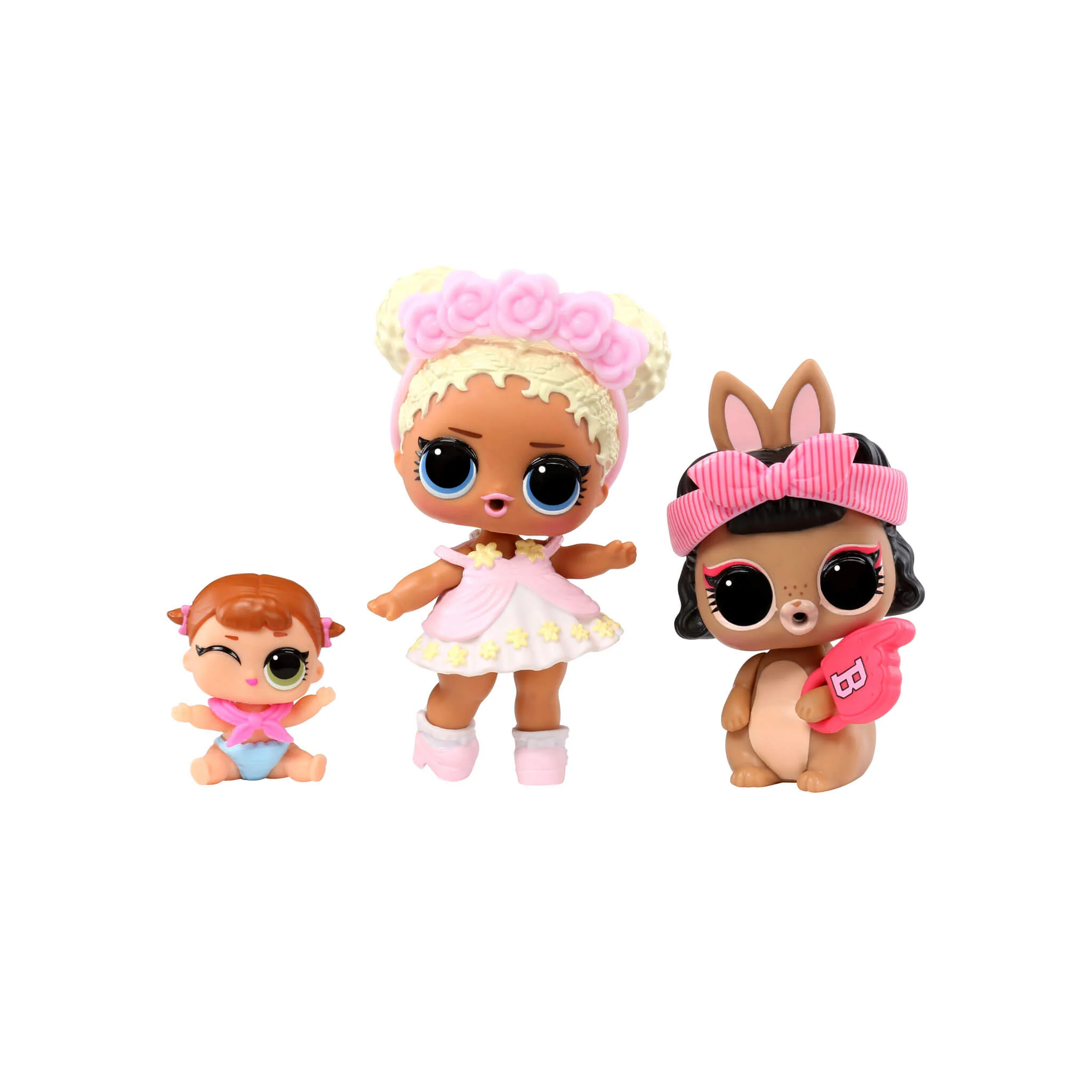 LOL Surprise Tot Pet Lil Sis 3-Pack with Flower Child - Short Stop Hop - Lil Majorette - Image 2