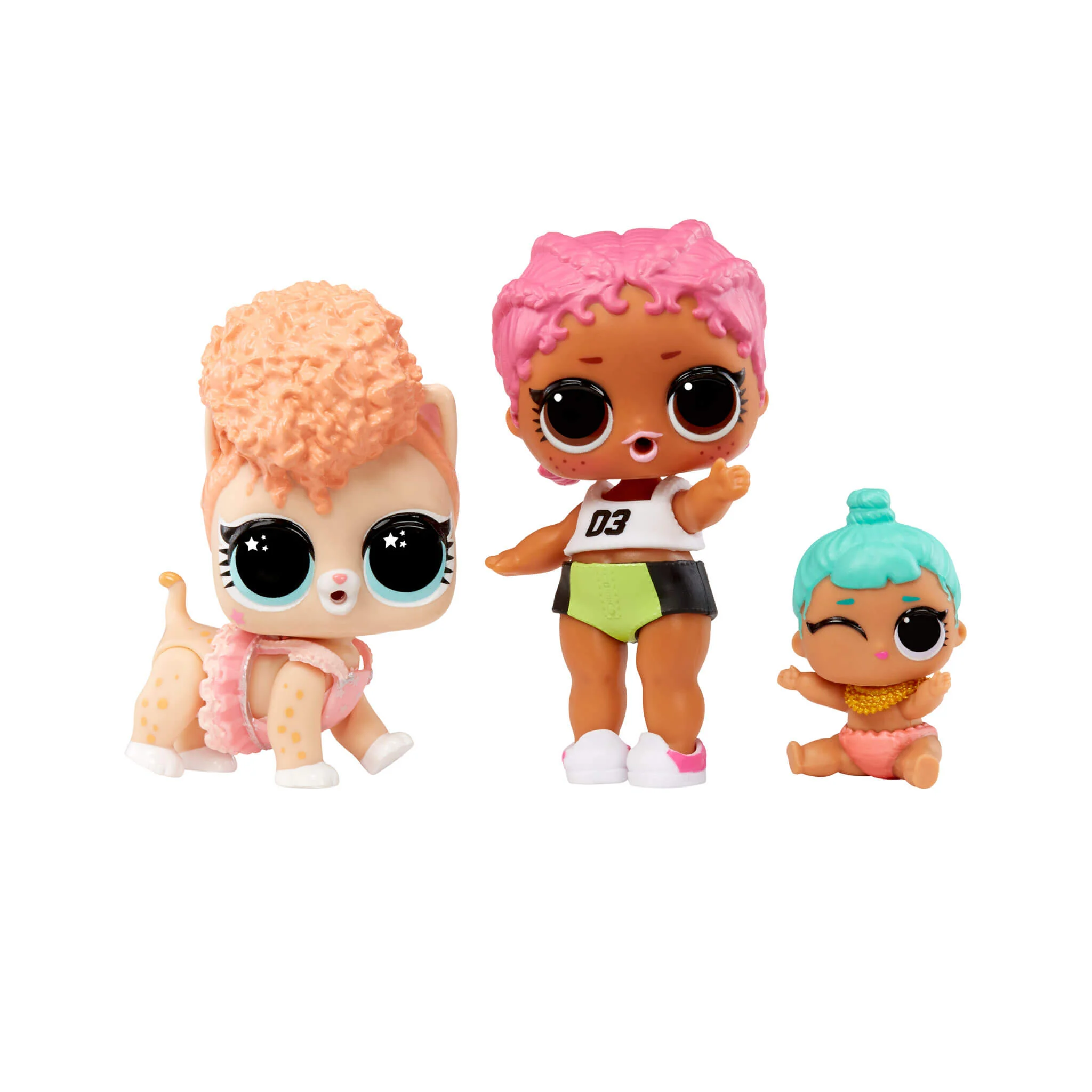 LOL Surprise Tot Pet Lil Sis 3-Pack with Spike - Cowardly Kitty - Lil Genie - Image 3
