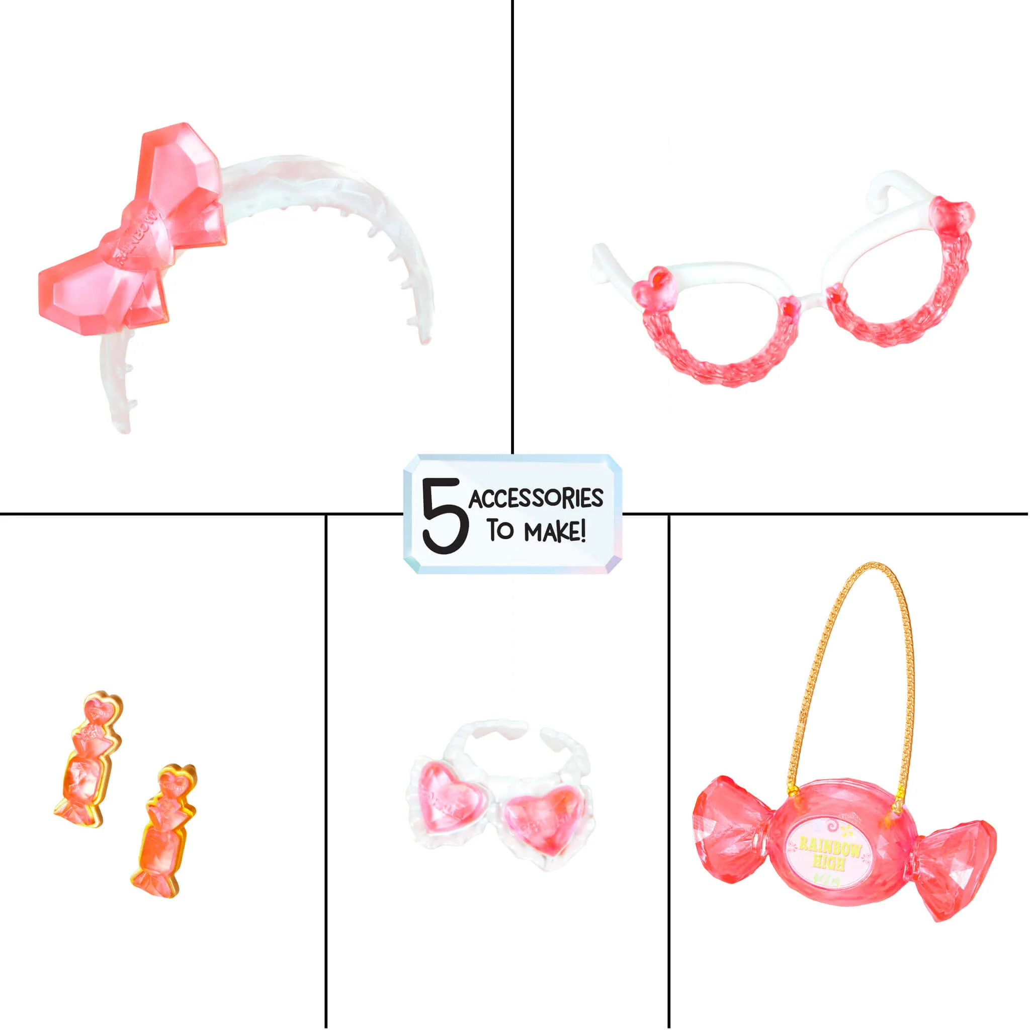 Rainbow High Creative Crystals Bella - Pink 11” Fashion Doll with Crystal Accessory Make It Kit - Image 4