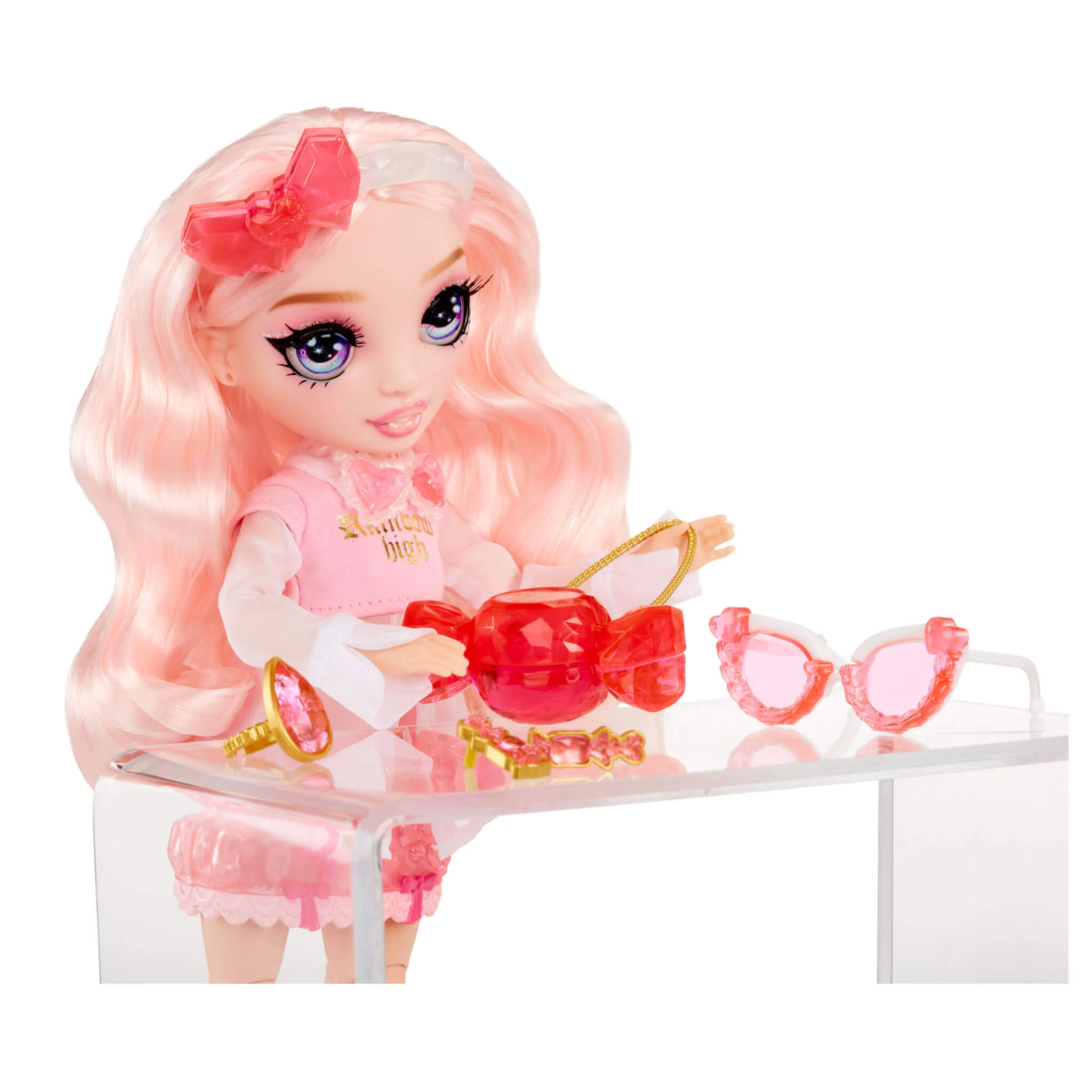 Rainbow High Creative Crystals Bella - Pink 11” Fashion Doll with Crystal Accessory Make It Kit - Image 5