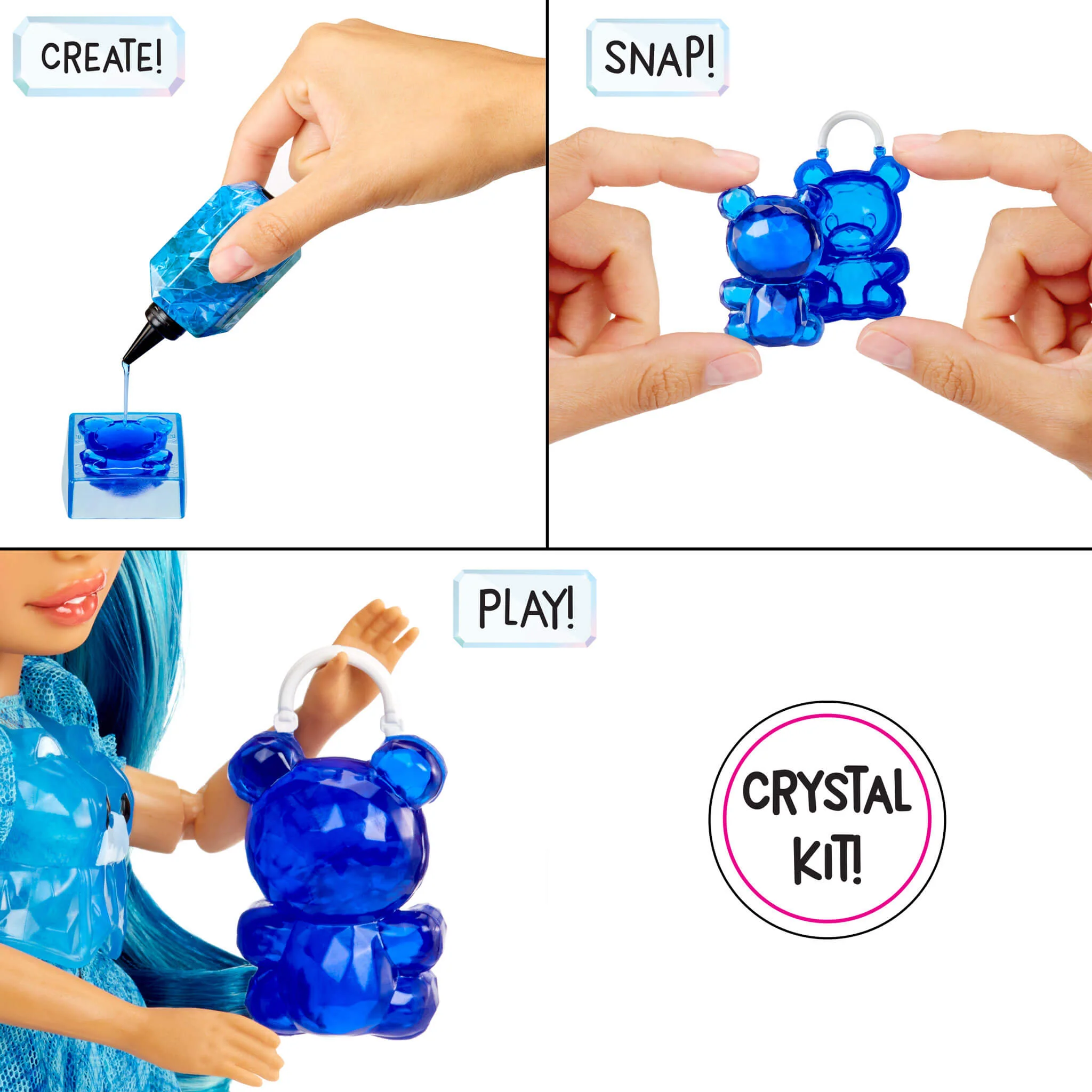 Rainbow High Creative Crystals Skyler – Blue 11” Fashion Doll with Crystal Accessory Make It Kit - Image 3