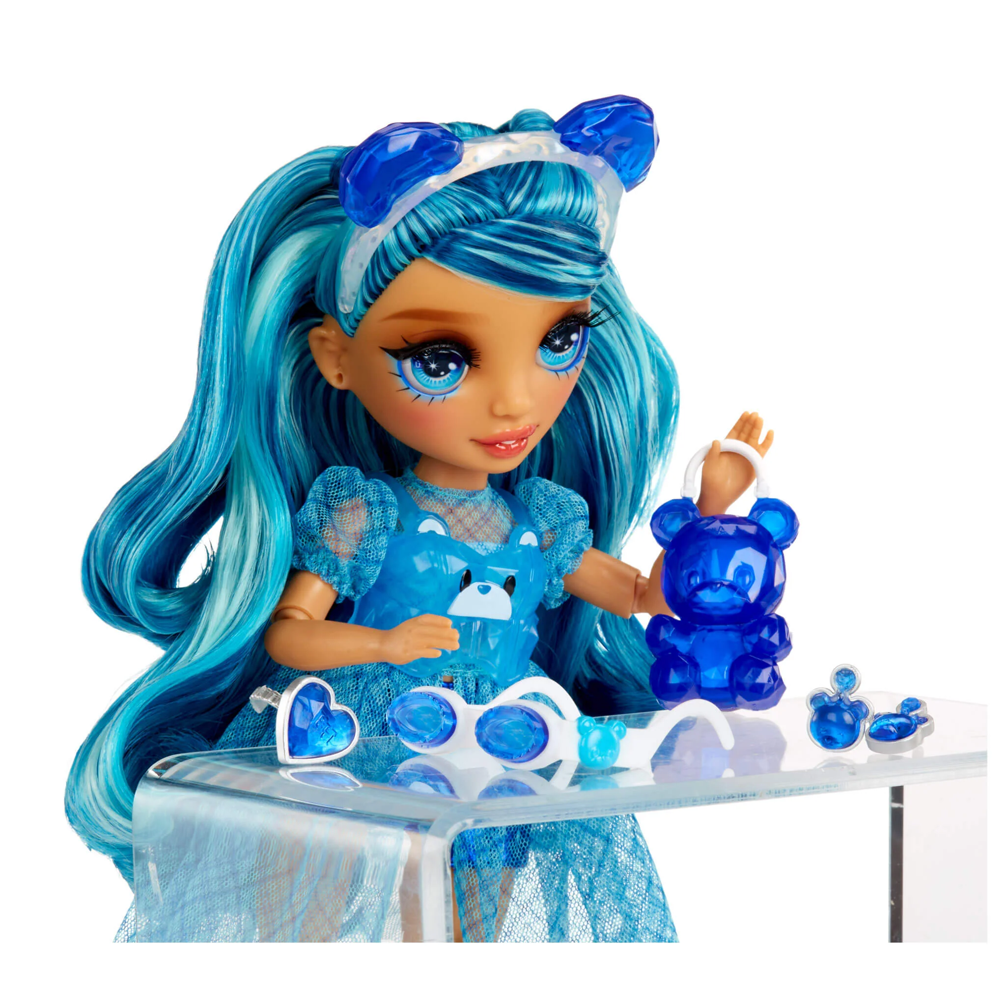 Rainbow High Creative Crystals Skyler – Blue 11” Fashion Doll with Crystal Accessory Make It Kit - Image 5
