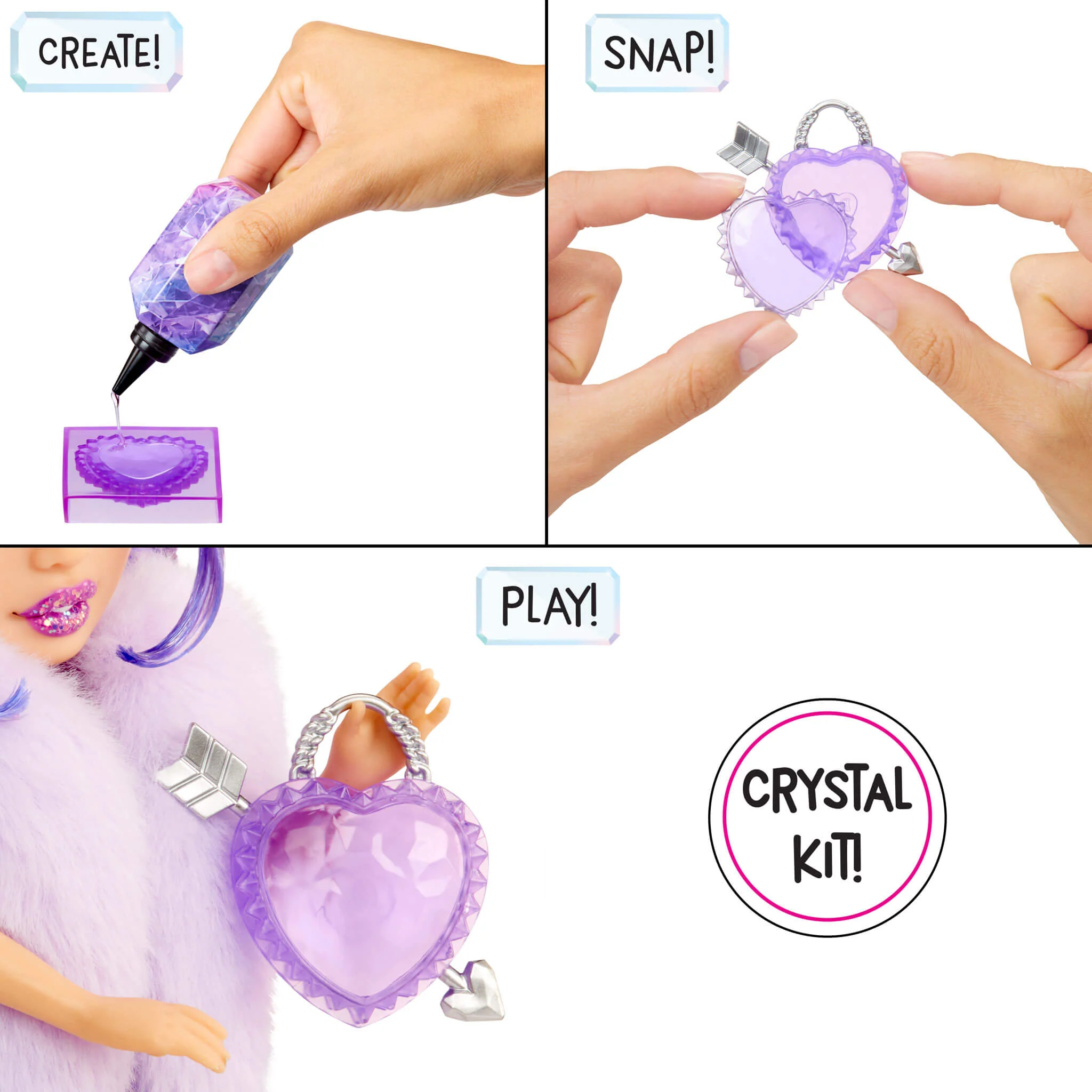 Rainbow High Creative Crystals Violet - Purple 11” Fashion Doll with Crystal Accessory Make It Kit - Image 3