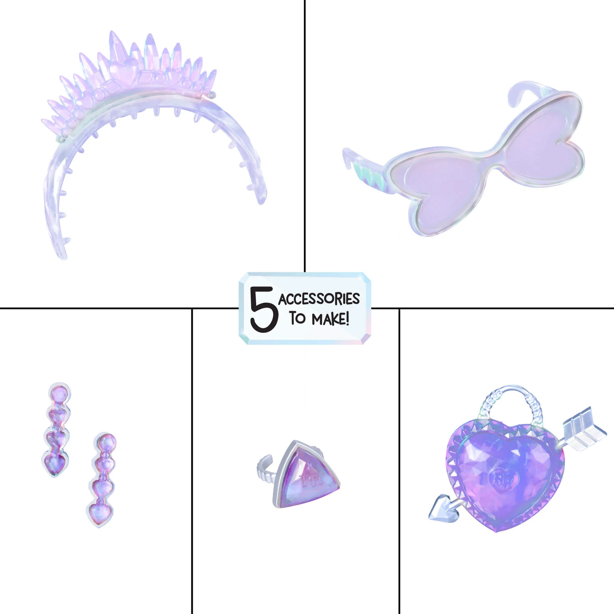 Rainbow High Creative Crystals Violet - Purple 11” Fashion Doll with Crystal Accessory Make It Kit - Image 4