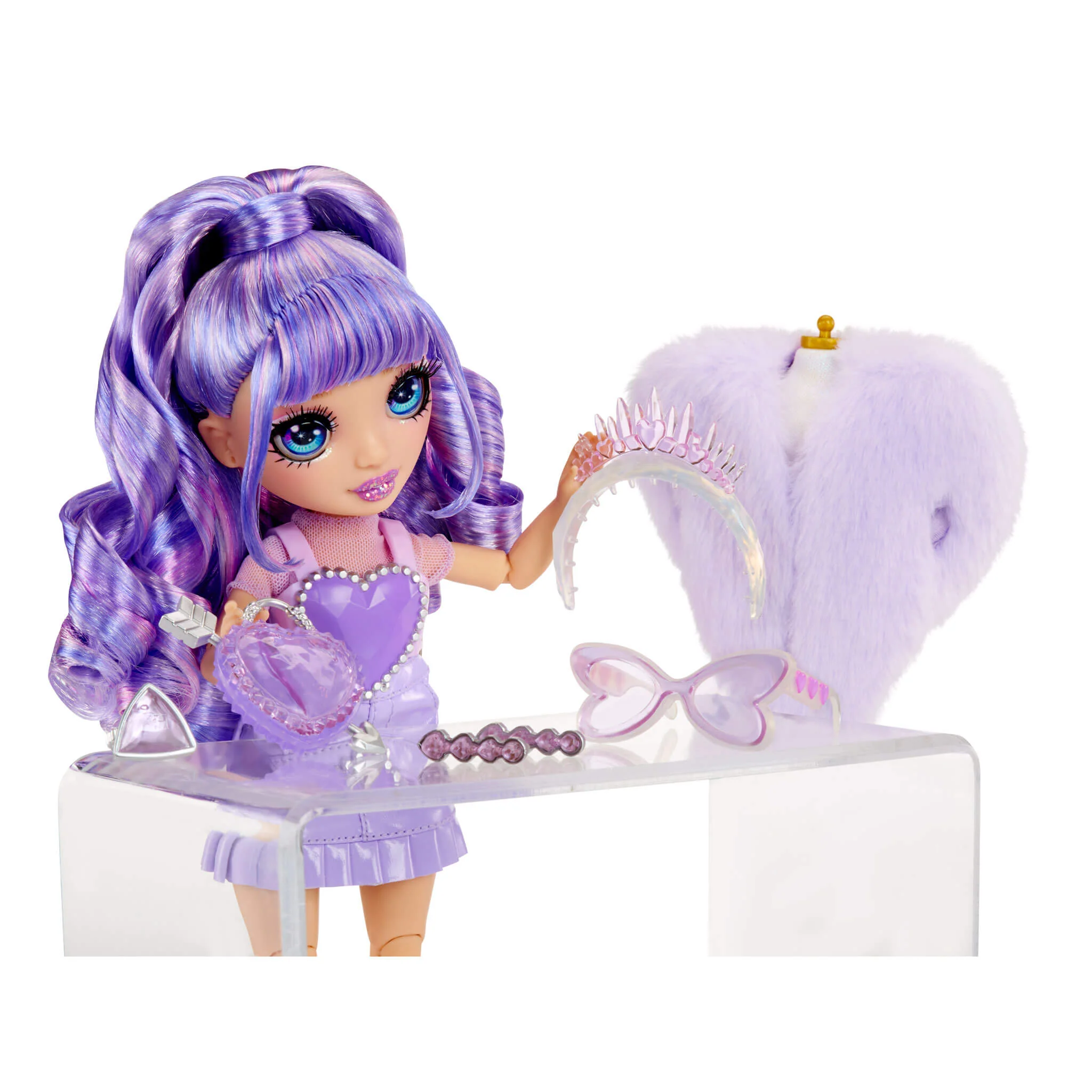 Rainbow High Creative Crystals Violet - Purple 11” Fashion Doll with Crystal Accessory Make It Kit - Image 5