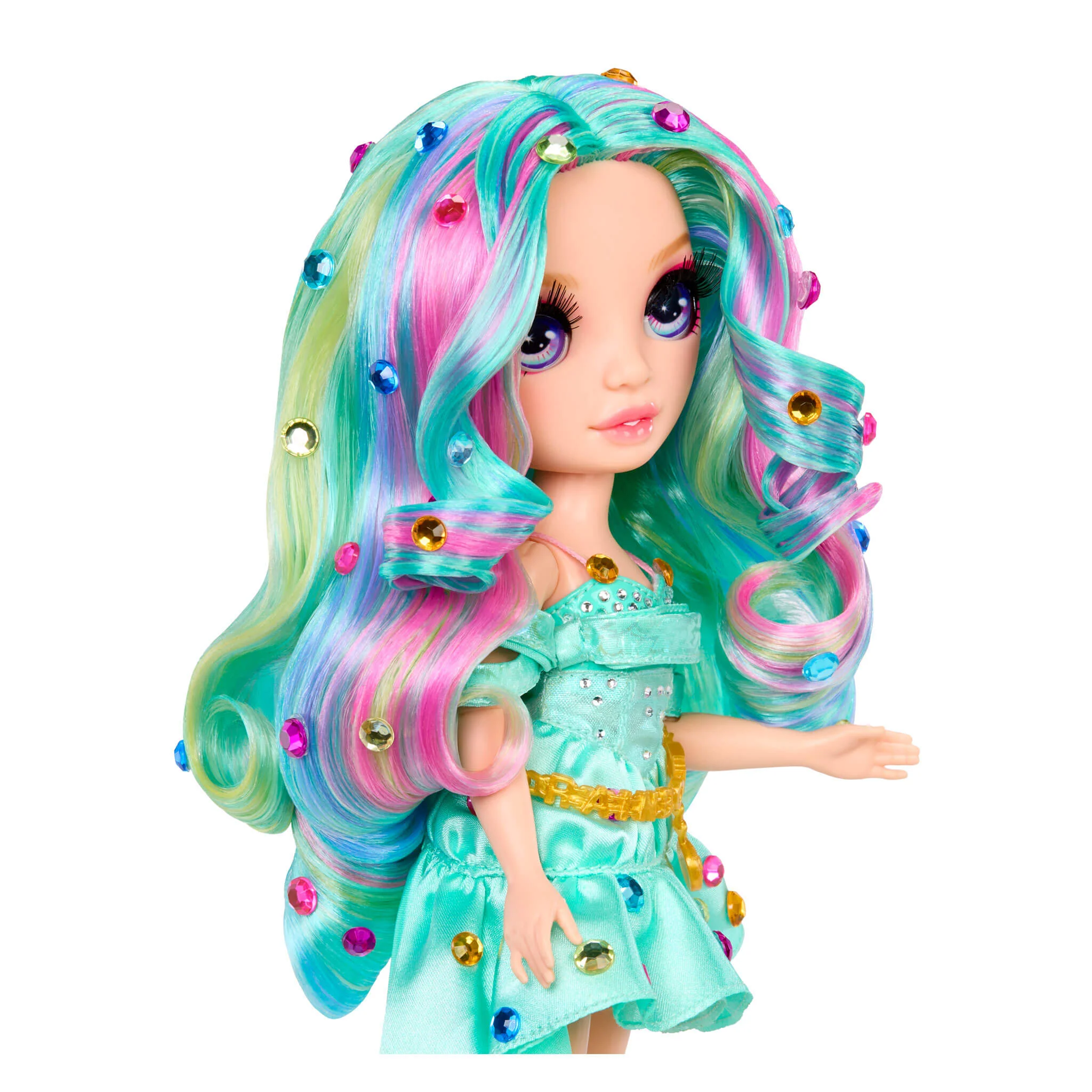 Rainbow High Be Dazzling Fashion Dolls - Celine Turquoise, 11" Fashion Doll - Image 4