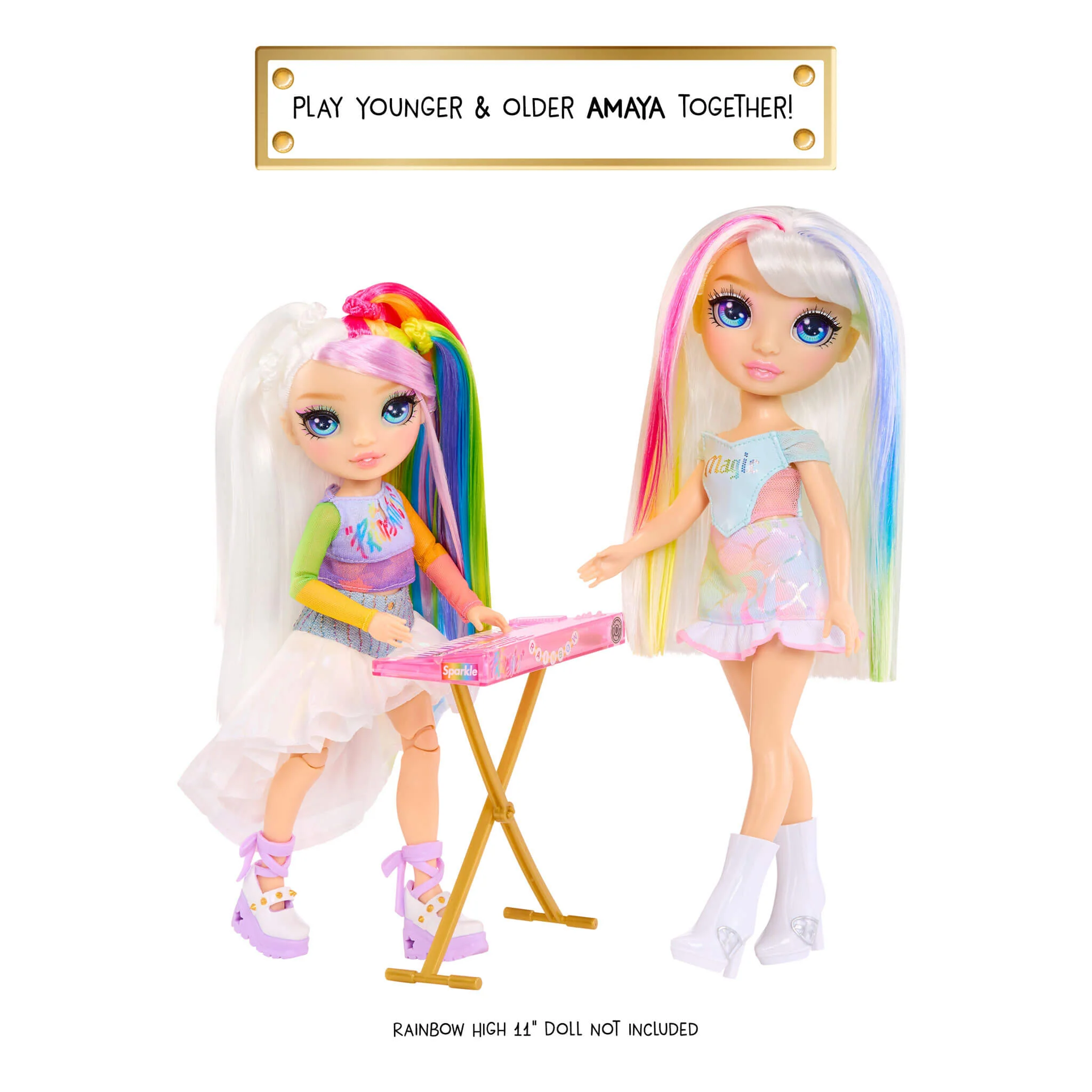 Rainbow High Jr High Rock Band - Amaya, Rainbow  9” Fashion Doll - Image 4