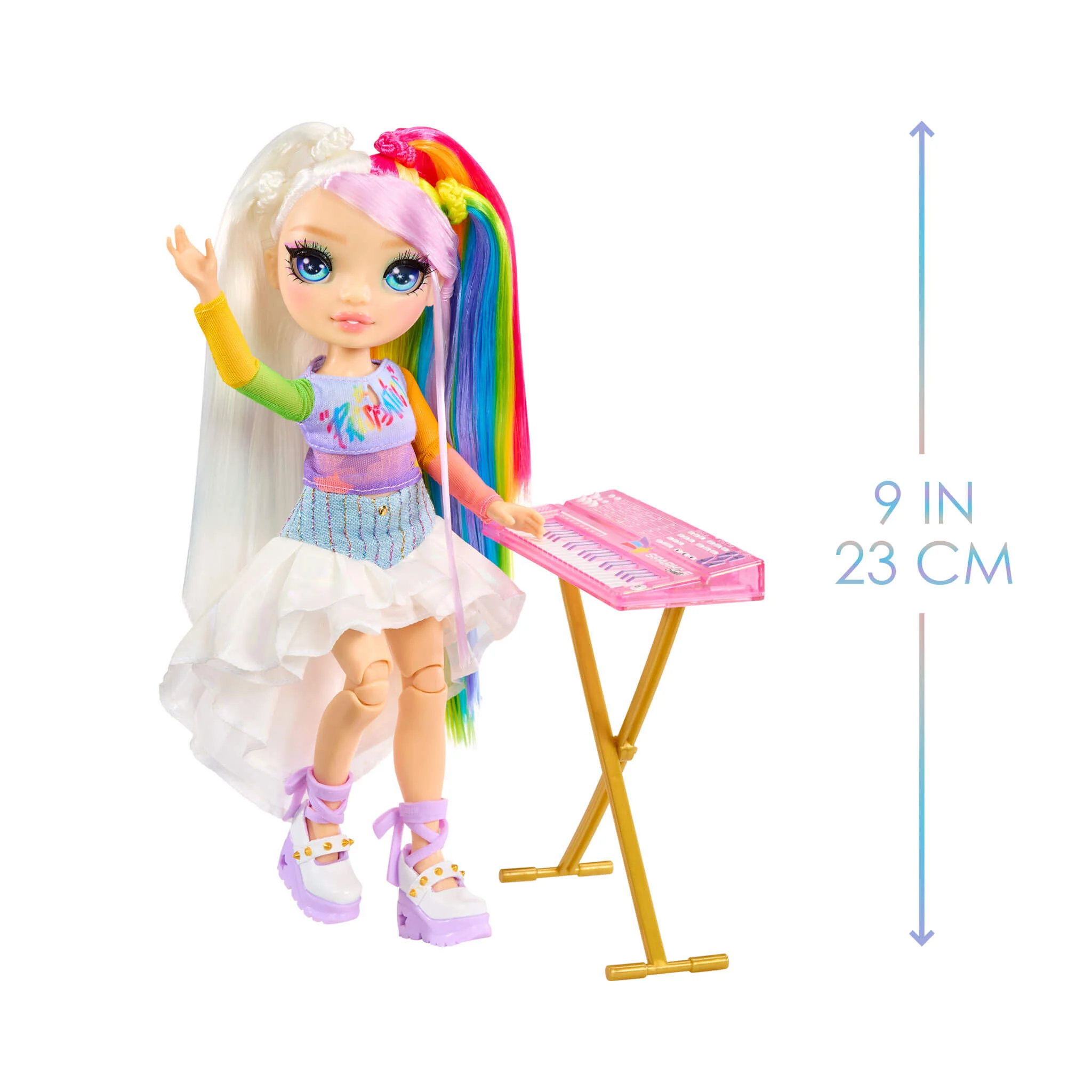 Rainbow High Jr High Rock Band - Amaya, Rainbow  9” Fashion Doll - Image 5