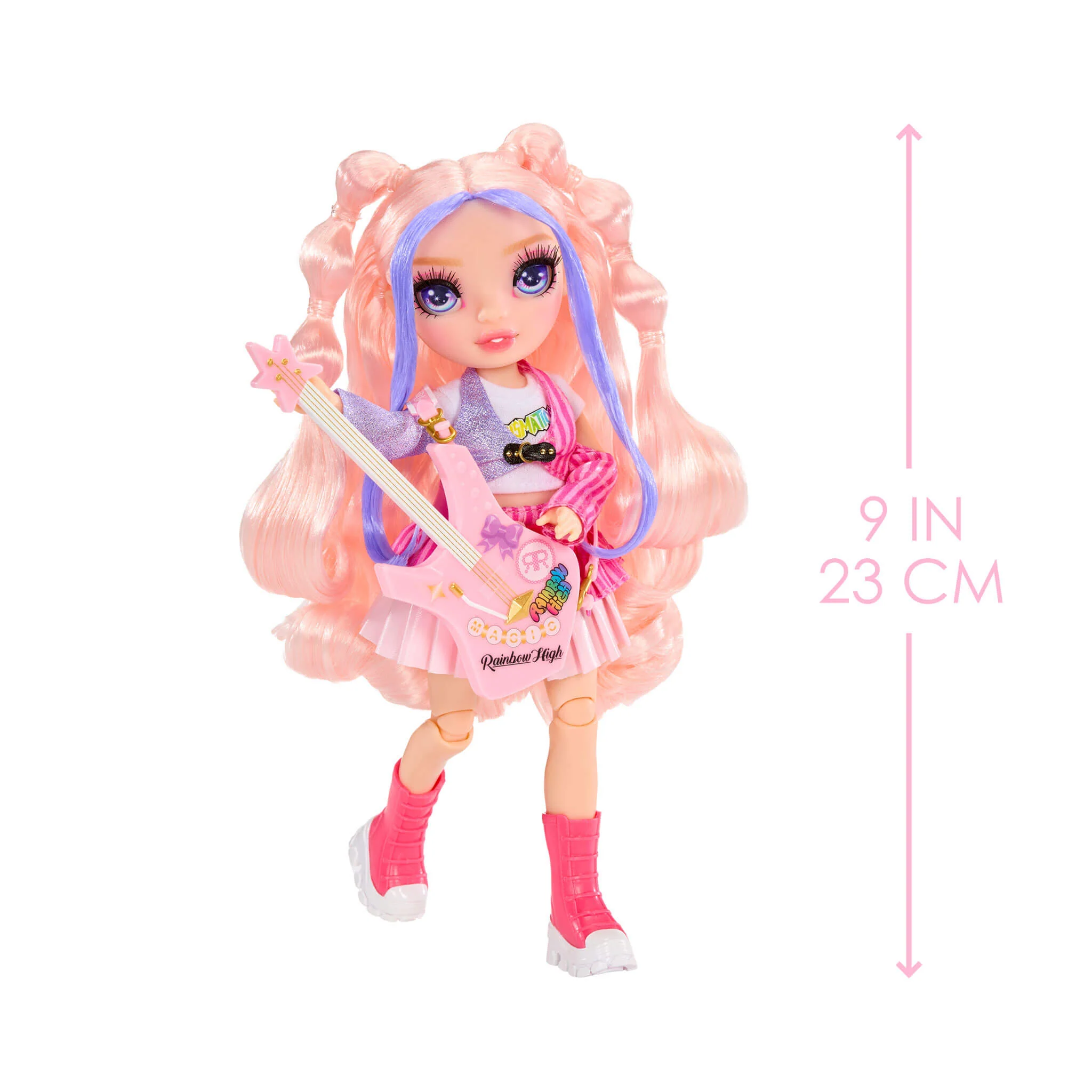 Rainbow High Jr High Rock Band - Bella, Pink 9” Fashion Doll - Image 5