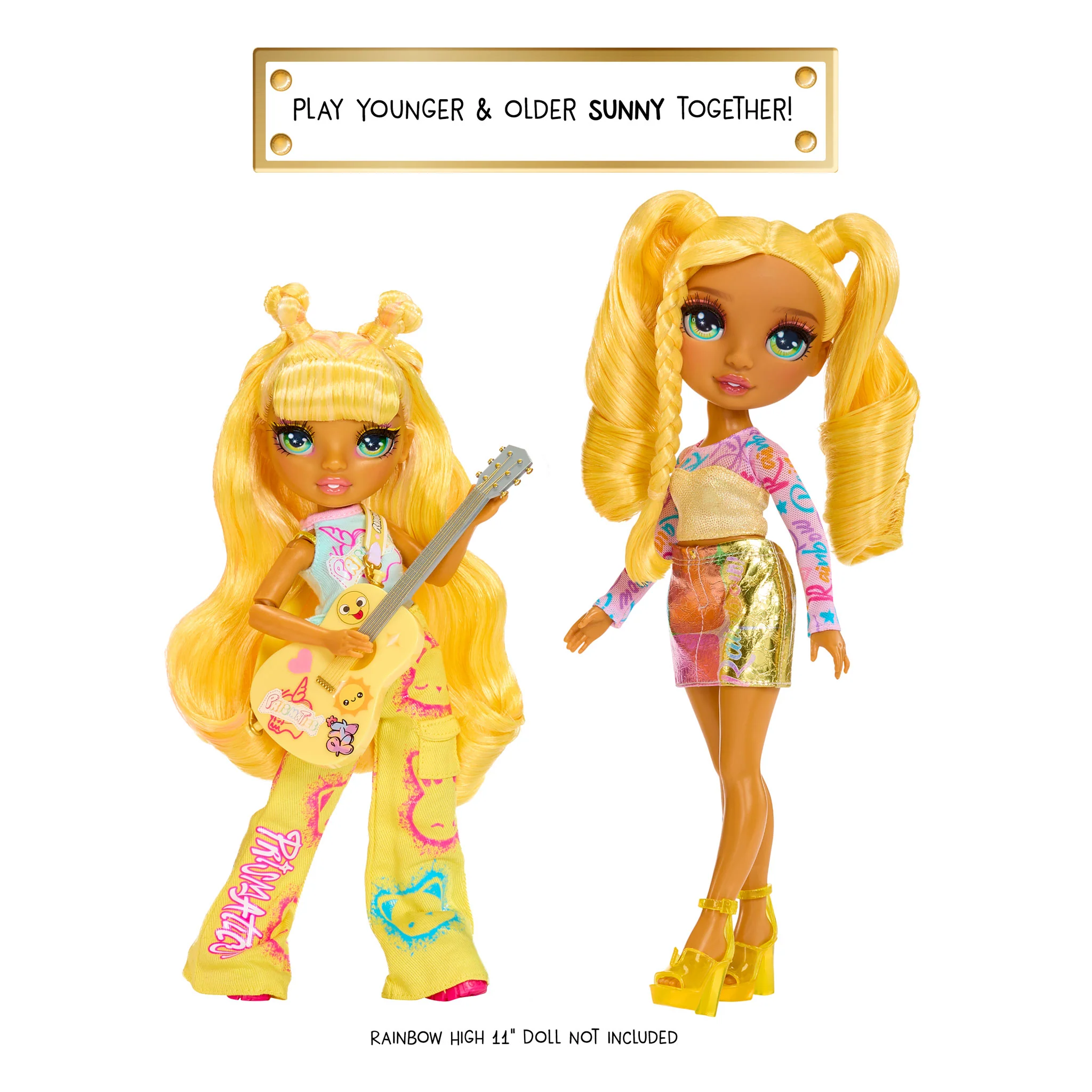 Rainbow High Jr High Rock Band - Sunny, Yellow 9” Fashion Doll - Image 4