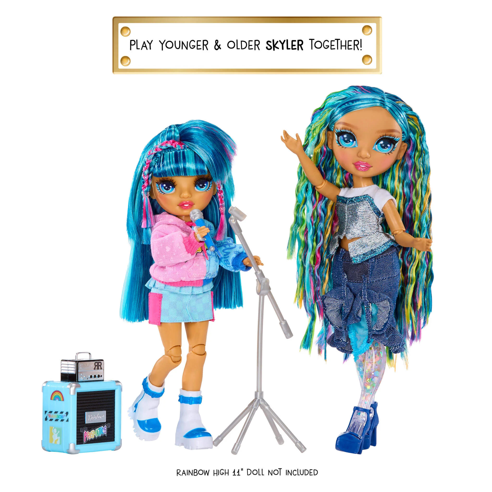 Rainbow High Jr High Rock Band - Skyler, Blue 9” Fashion Doll - Image 4