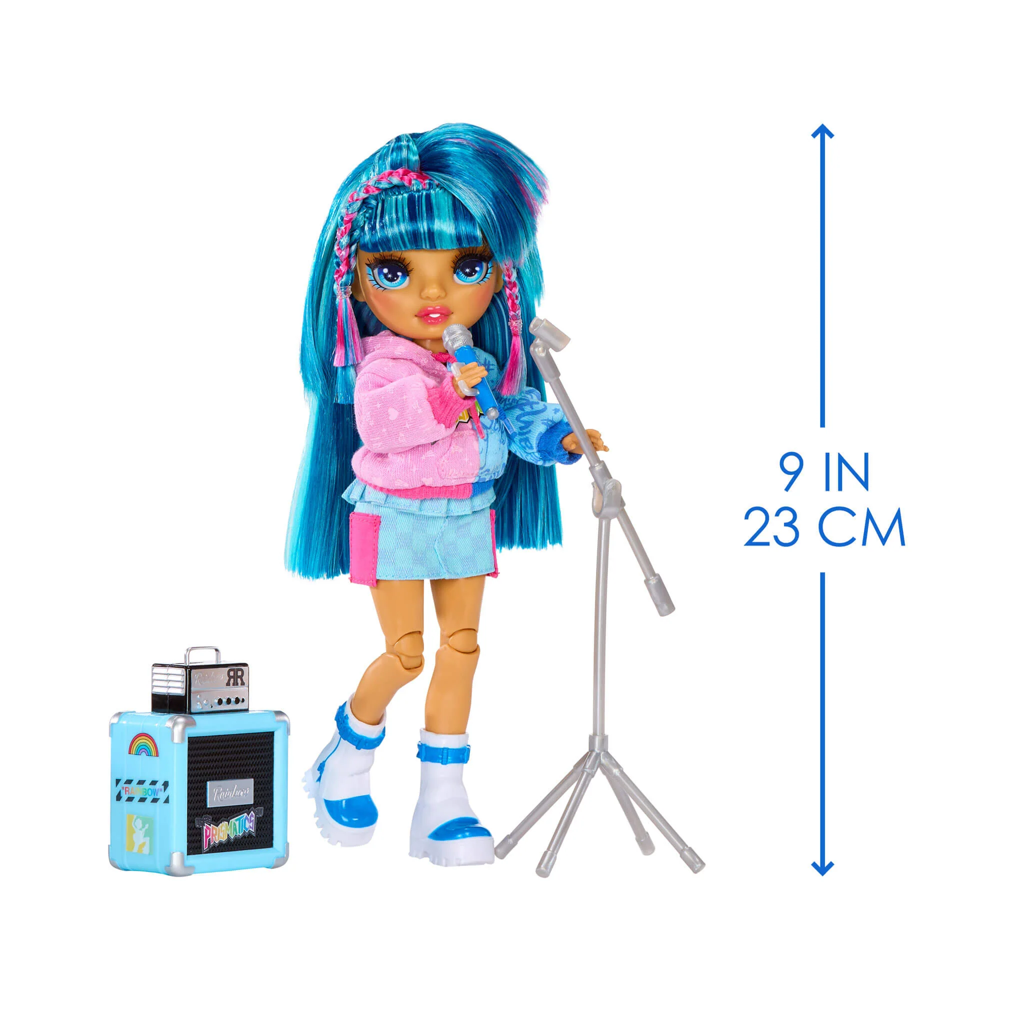 Rainbow High Jr High Rock Band - Skyler, Blue 9” Fashion Doll - Image 5