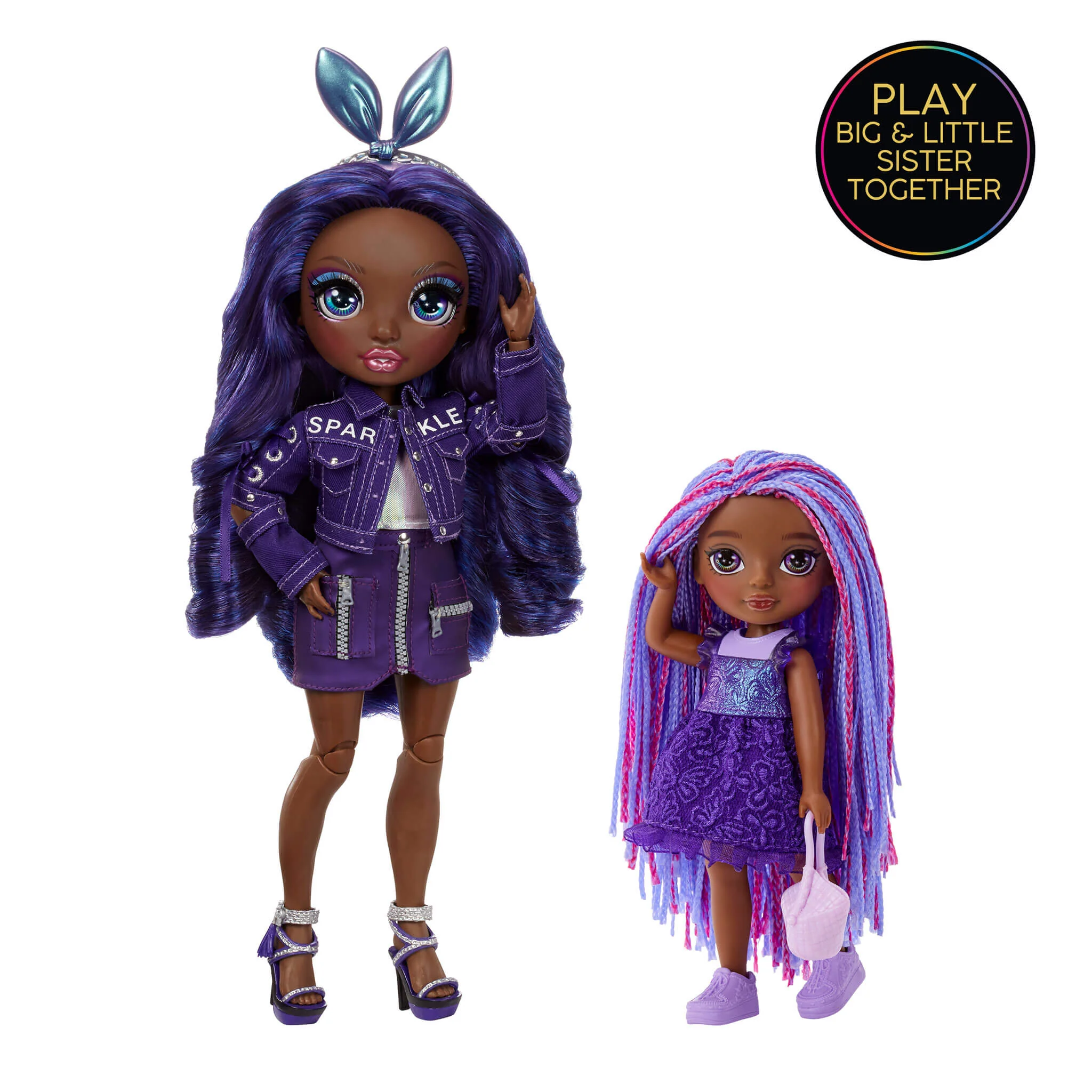 Rainbow High Littles Indigo Bailey, Dark Purple, 5.5" Posable Small Doll - Image 3