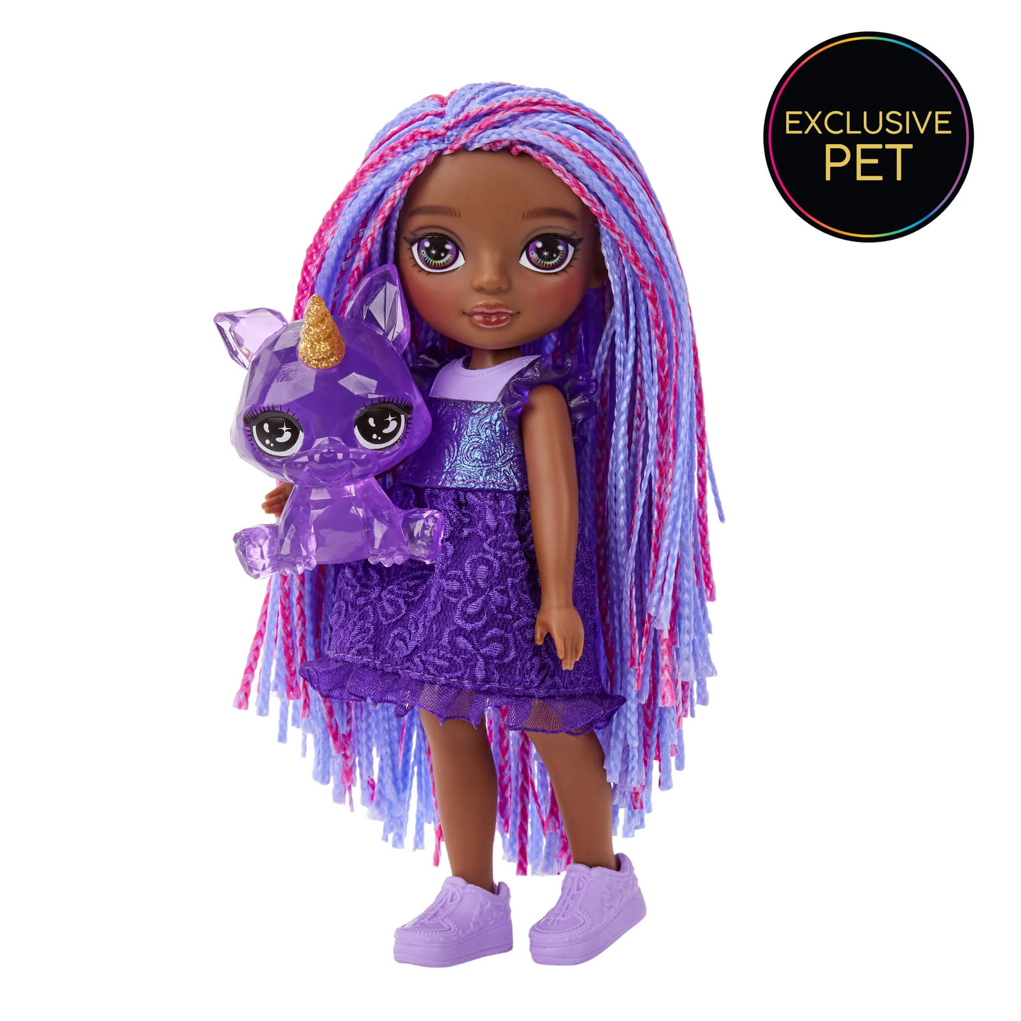 Rainbow High Littles Indigo Bailey, Dark Purple, 5.5" Posable Small Doll - Image 4