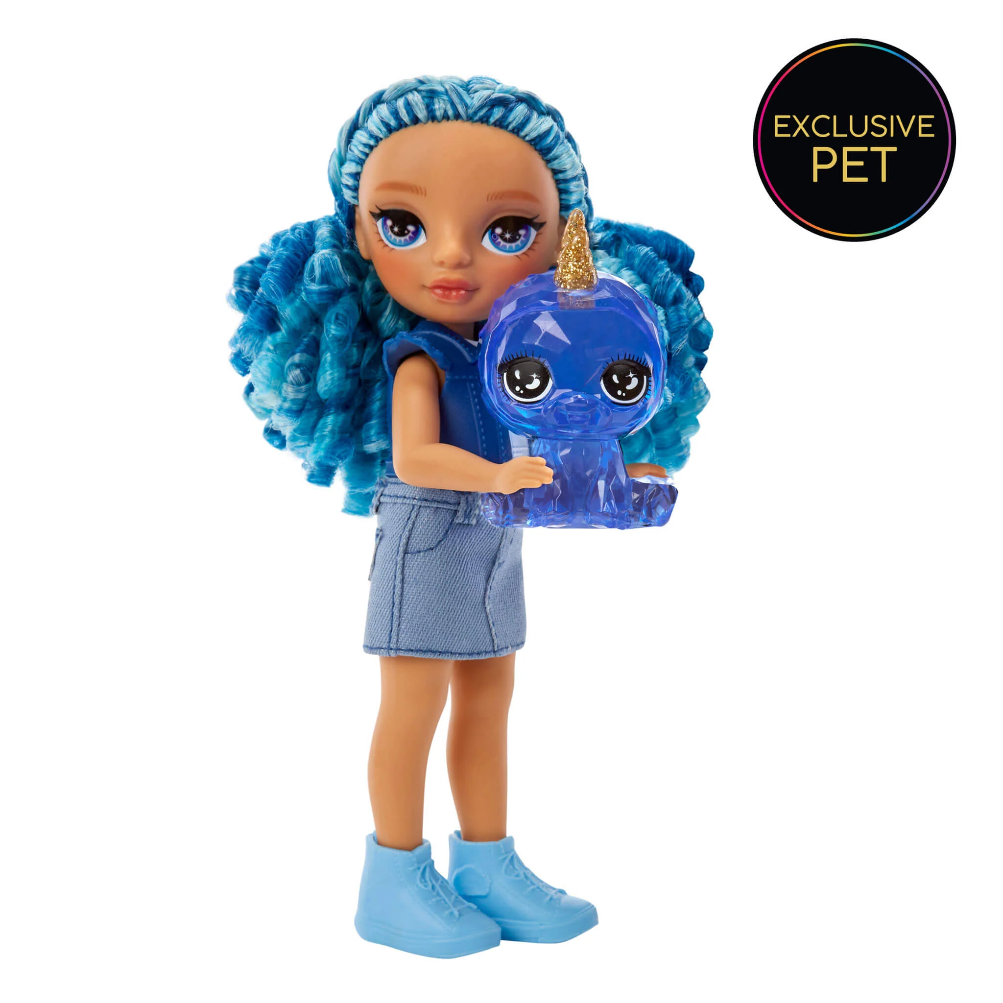 Rainbow High Littles Sapphire Bradshaw, Blue, 5.5" Posable Small Doll - Image 4