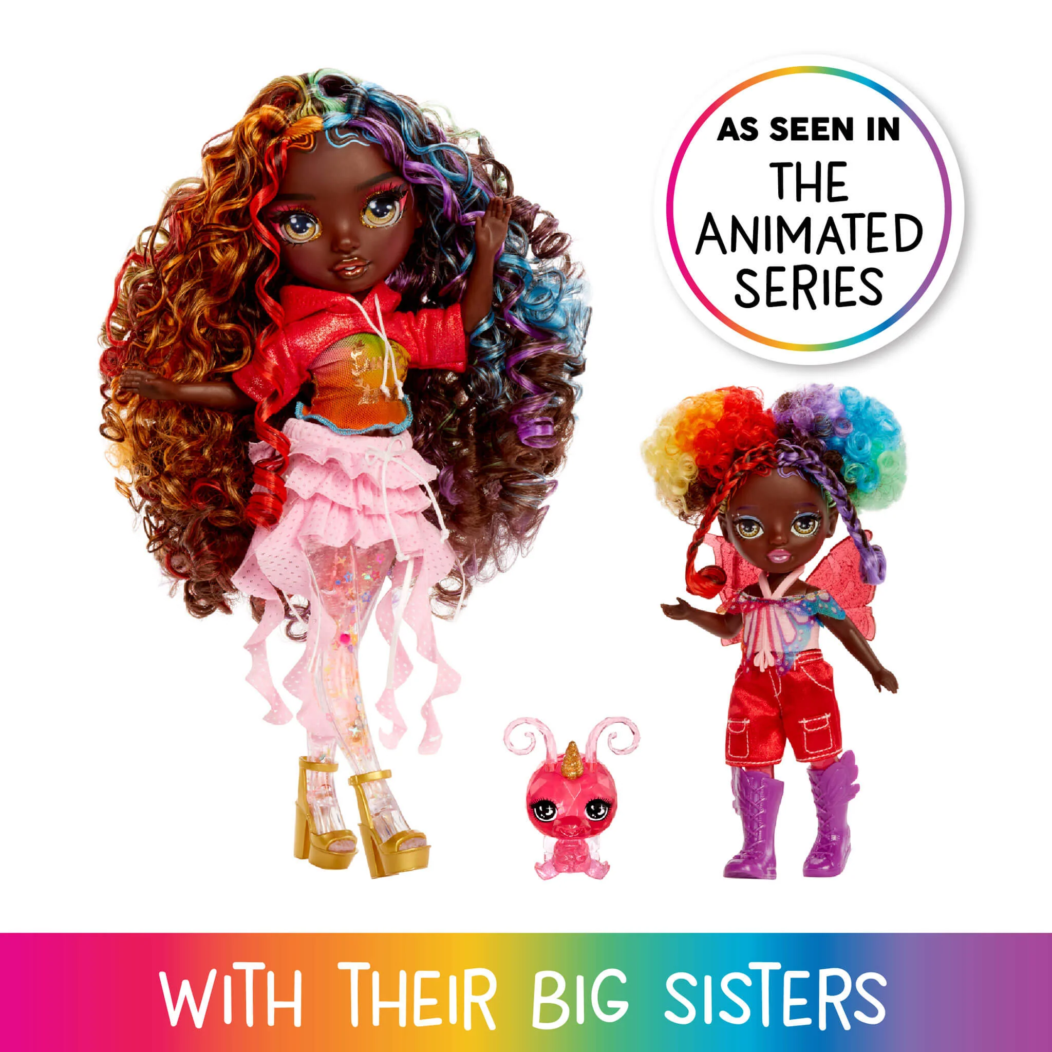 Rainbow High Littles Rainbow Fantasy Fairies with Pet – Astrid, Rainbow, 5.5" Posable Small Doll & Fantasy Butterfly Pet - Image 4
