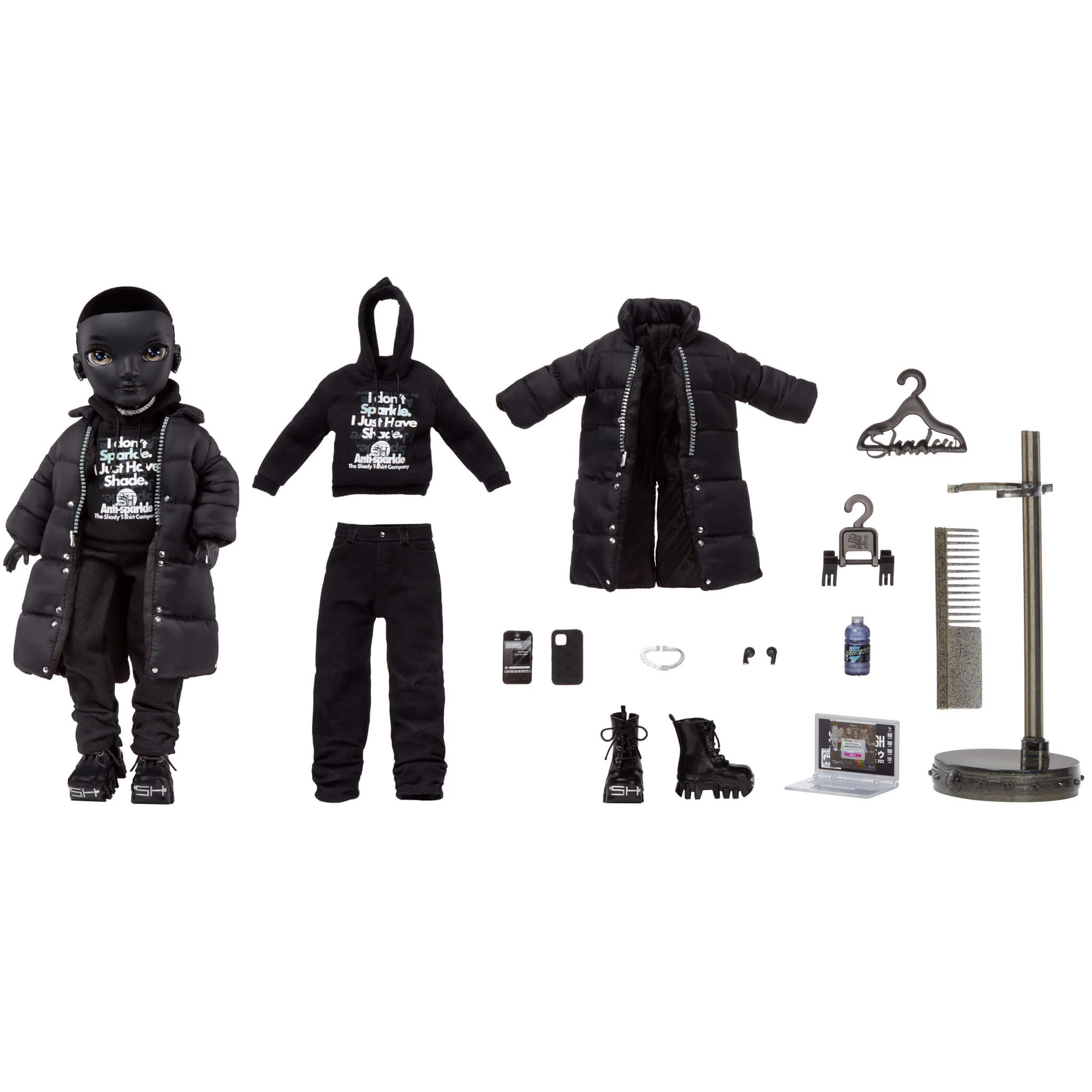 Rainbow High Shadow High Rexx McQueen - Black Color Fashion Doll - Image 2
