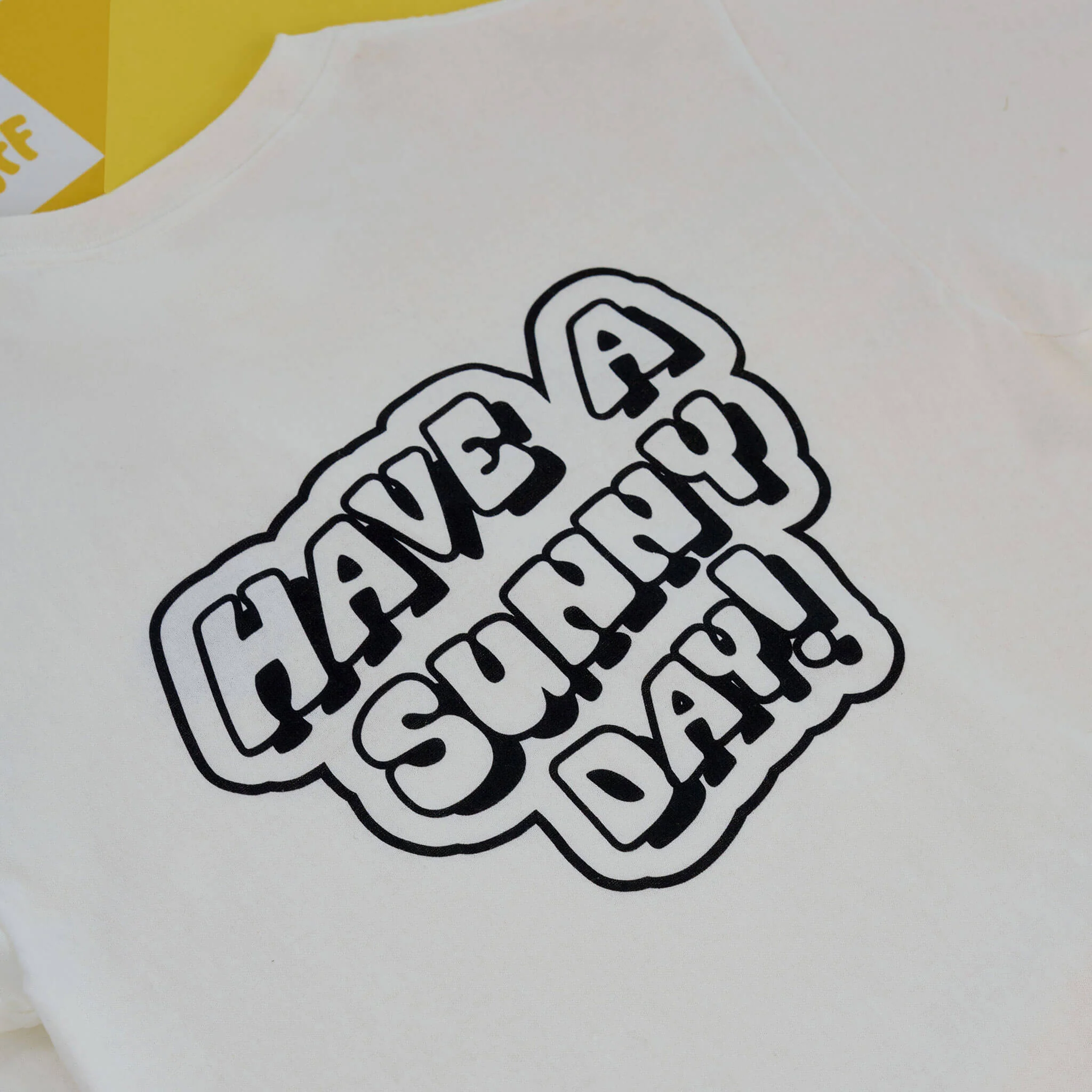 MGA's Miniverse Make It Mini Adult T-Shirt - White; Have A Sunny Day - Image 3