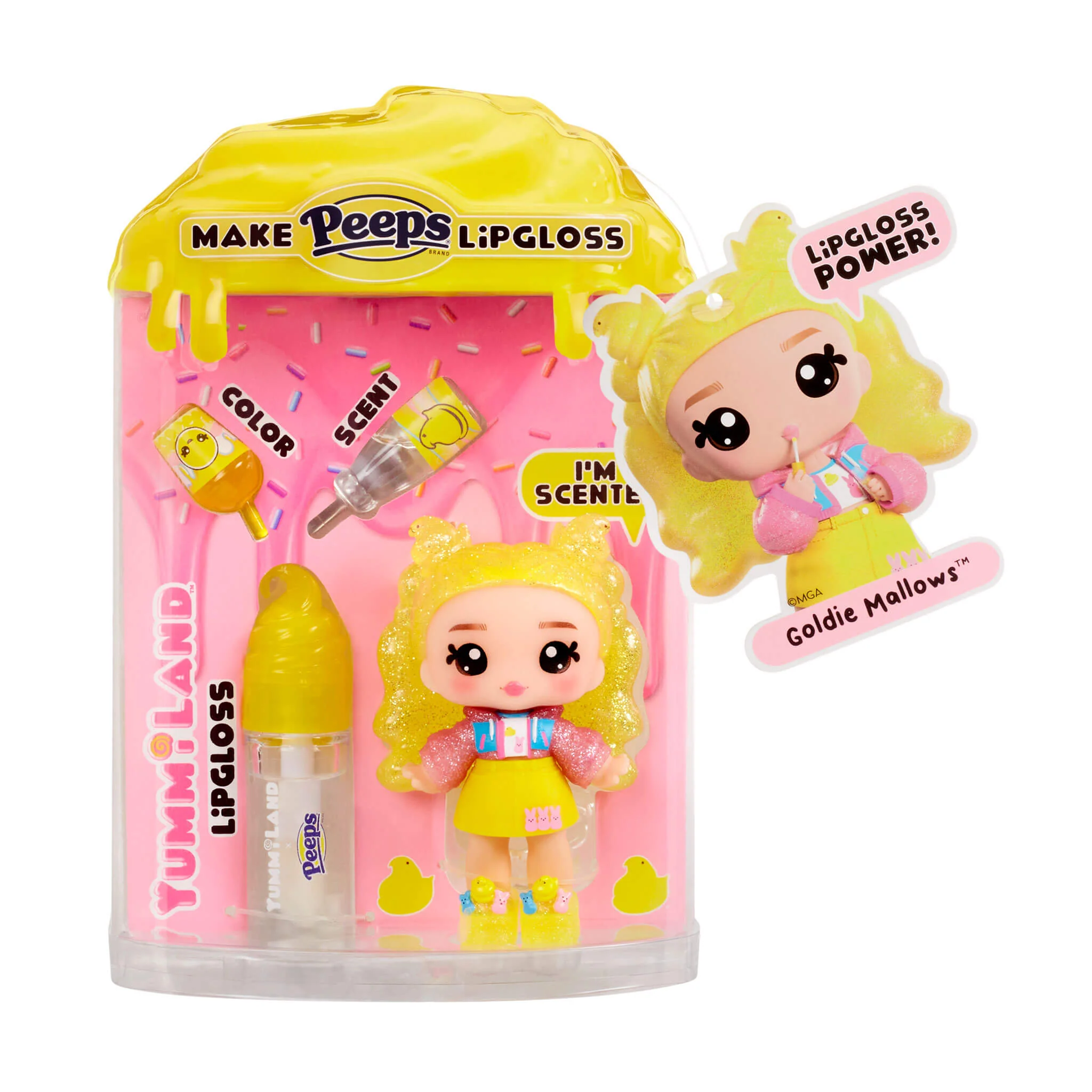 Yummiland x PEEPS® Lip Gloss Doll – Goldie Mallows - Image 5