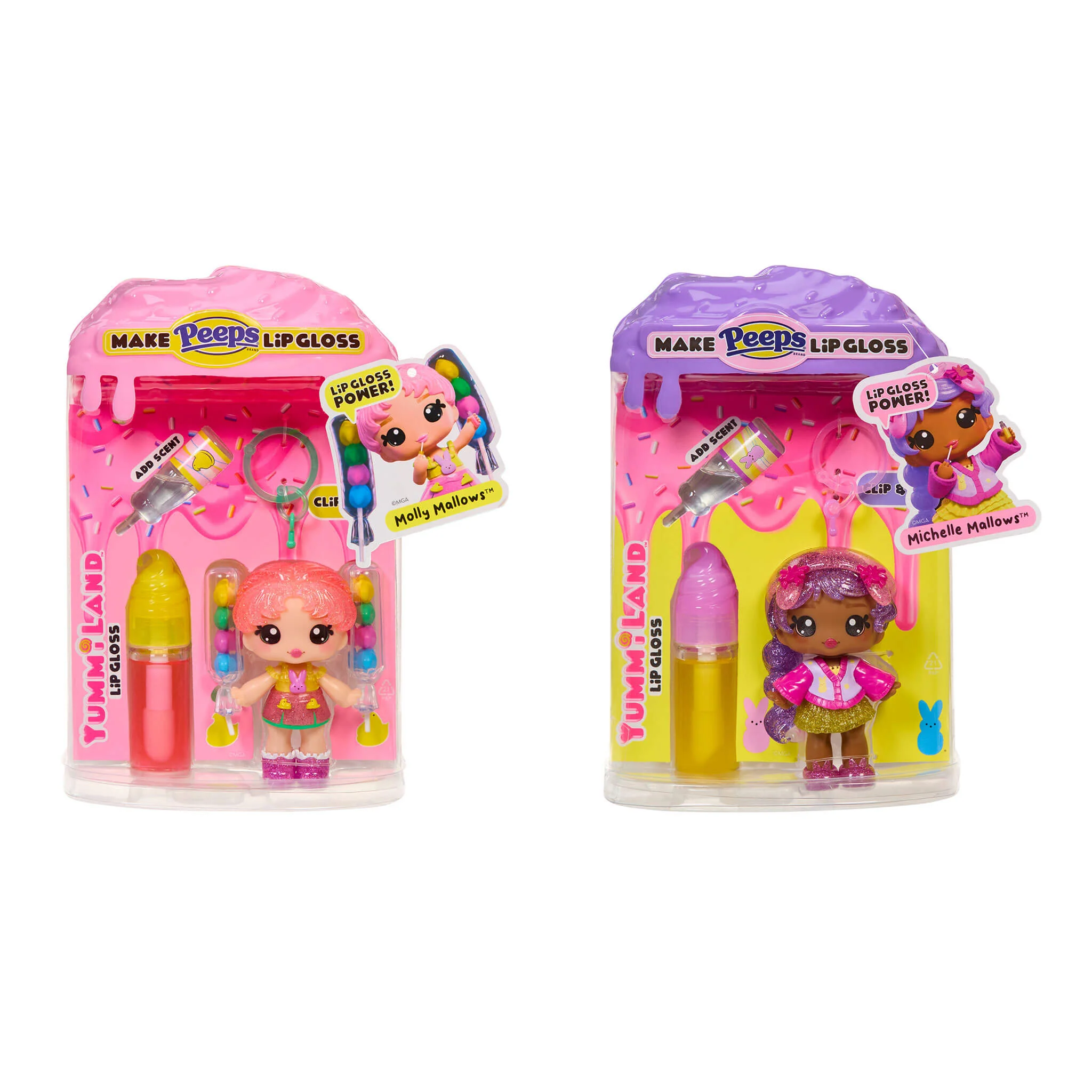 Yummiland x PEEPS® Lip Gloss Doll Set of 2- Molly Mallows & Michelle Mallows - Image 4